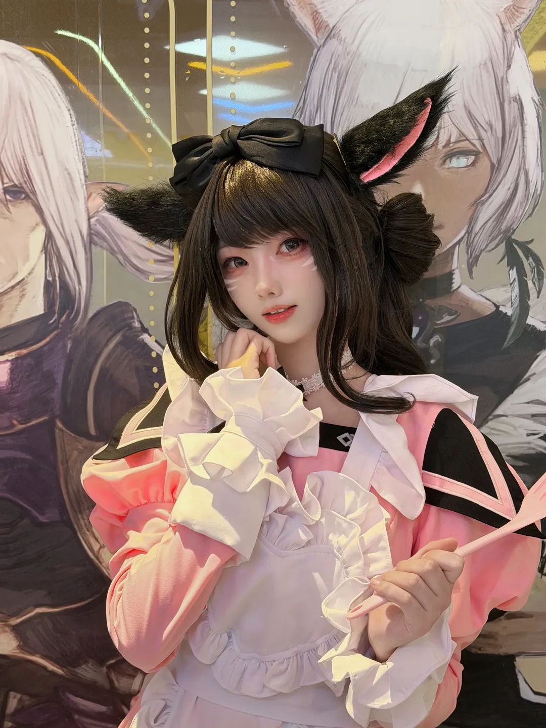 女仆装穿搭, 最终幻想14, ff14猫娘cos, 杭德林快闪店, 主题餐厅探店 - 第2张