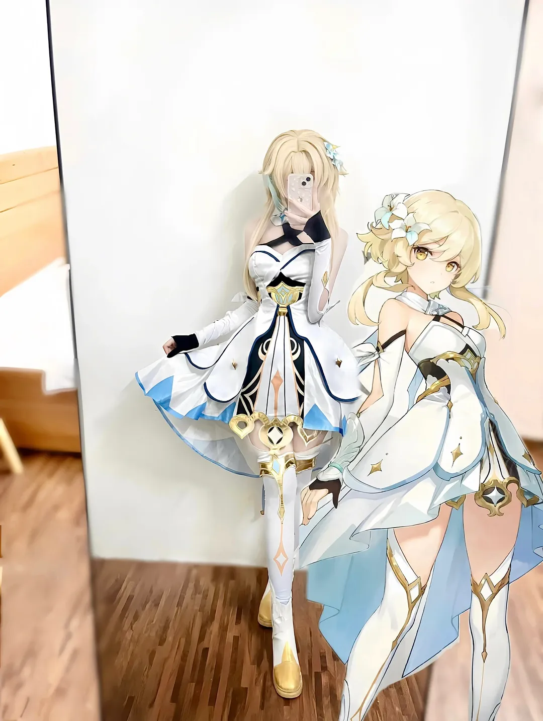 原神, 荧cos, cosplay日常, 原神纳塔, 白丝长筒袜 - 第1张