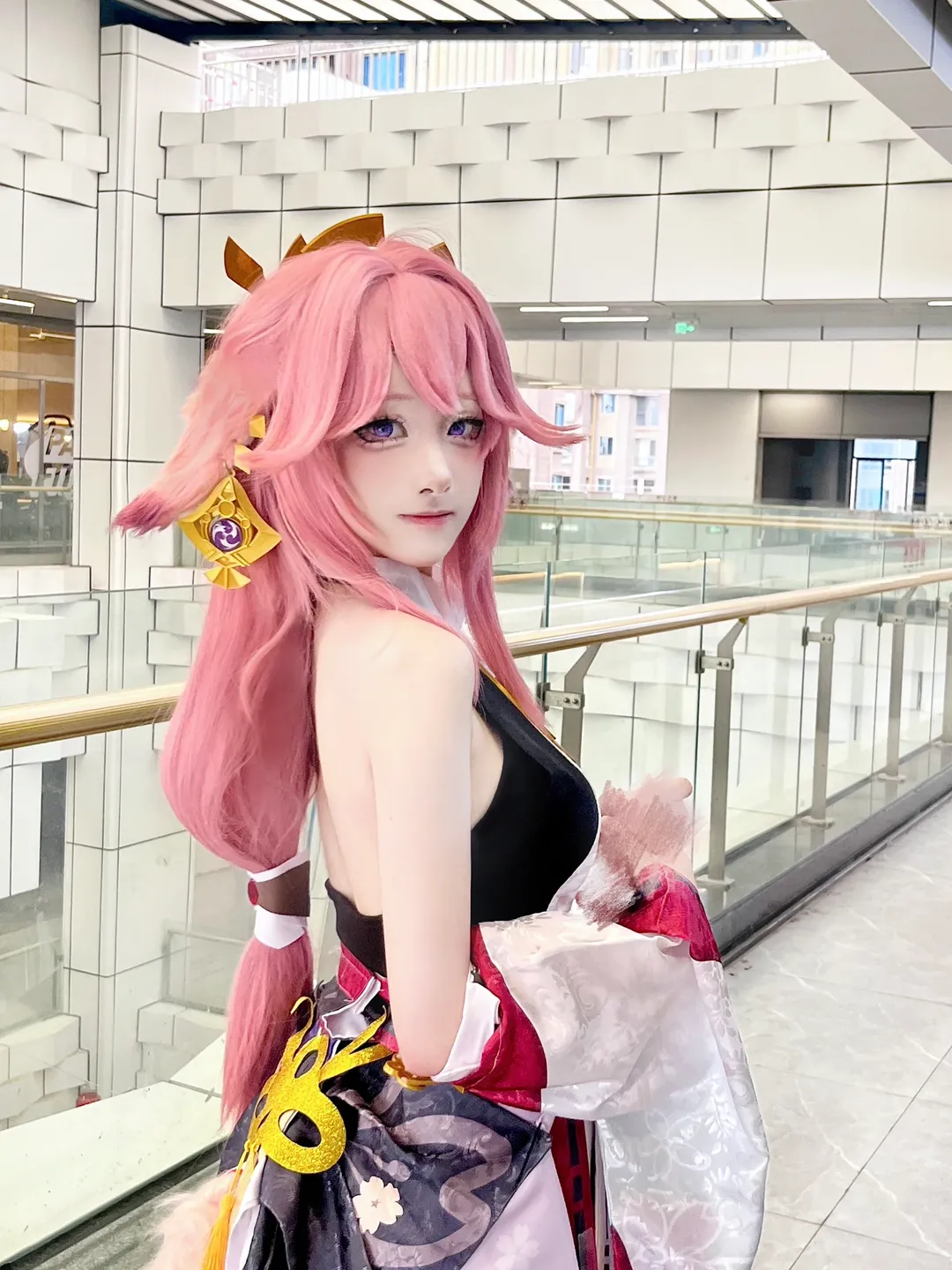 原神, 八重神子 コスプレ, 鳴神組, コスプレ撮影, 週末の日常