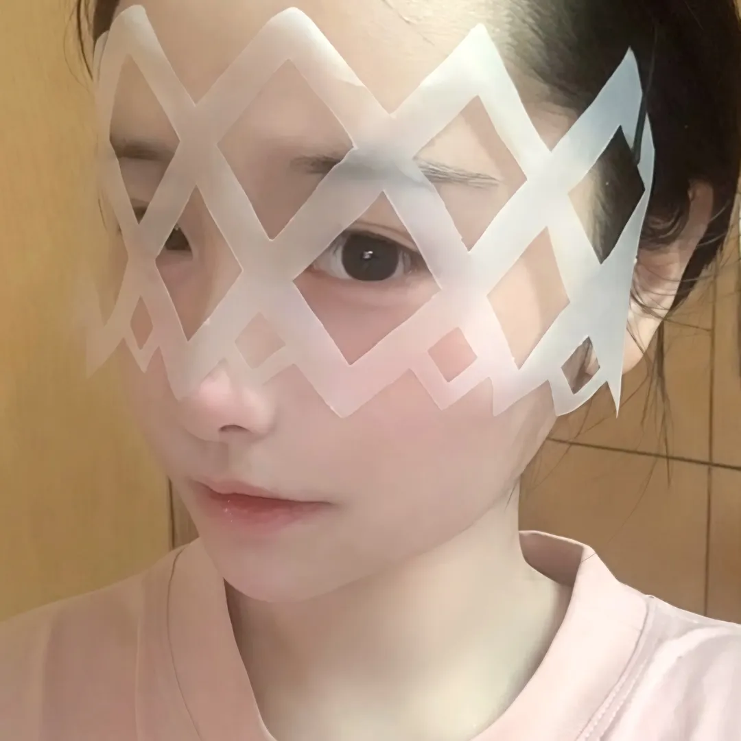 原神, 少女哥伦比娅cos, cos道具自制, 硫酸纸面具, 手工制作 - 第4张