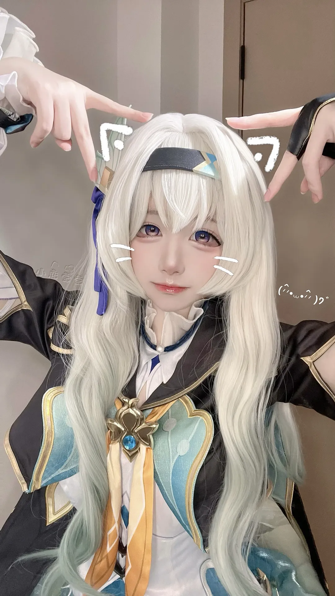 cosplay, 崩坏星穹铁道, 流萤cos, 银发造型, 二次元服装 - 第1张