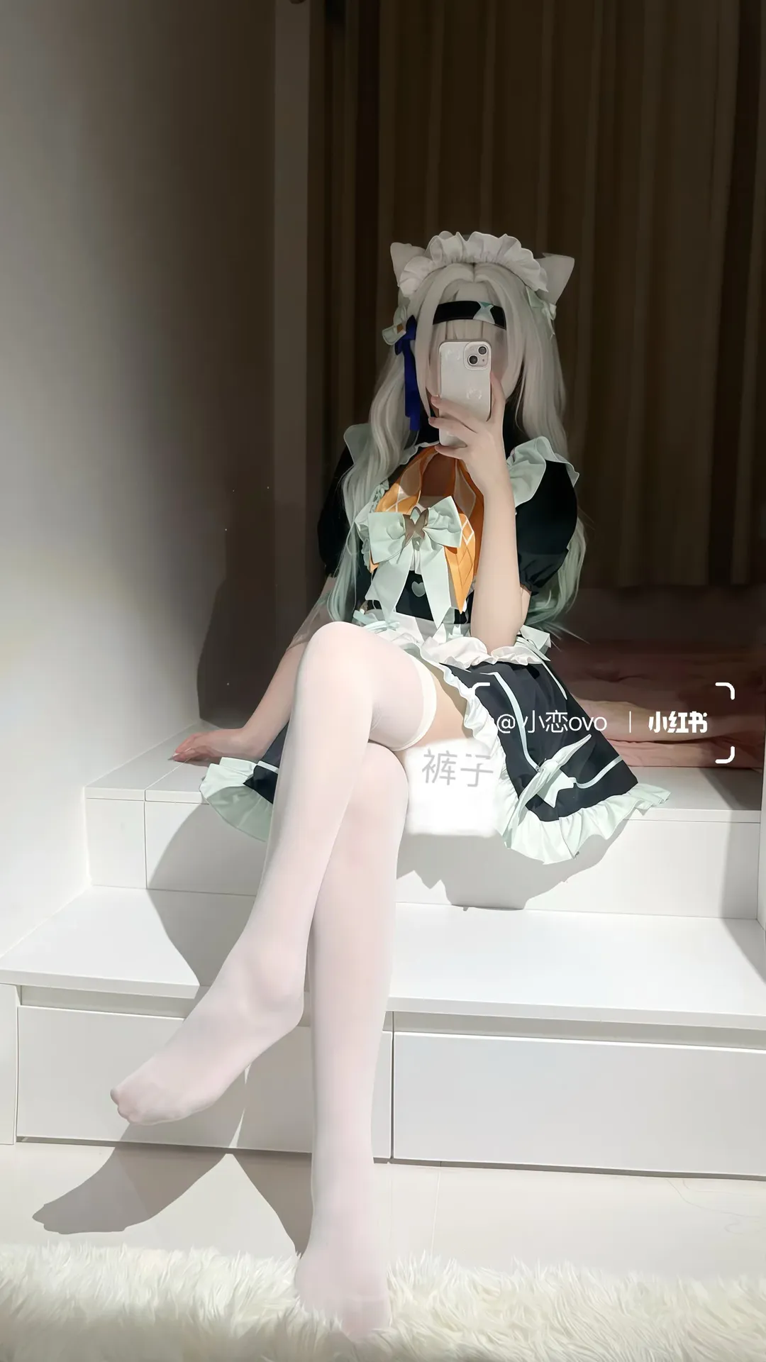崩坏星穹铁道, 流萤cos, 私设cos, 女仆装, 白丝穿搭