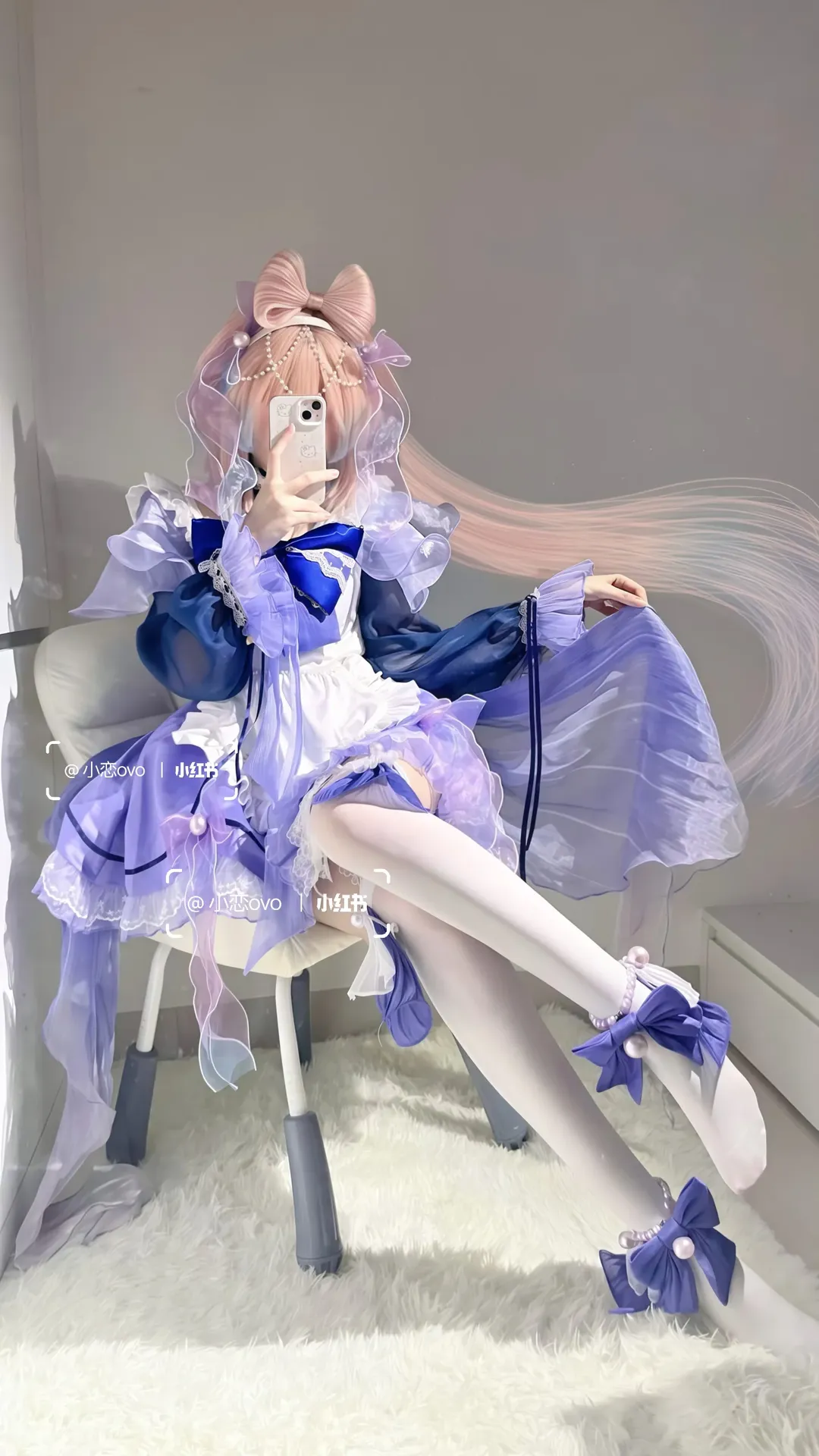 原神, cosplay, 珊瑚宫心海cos, 女仆装, 白丝 - 第1张