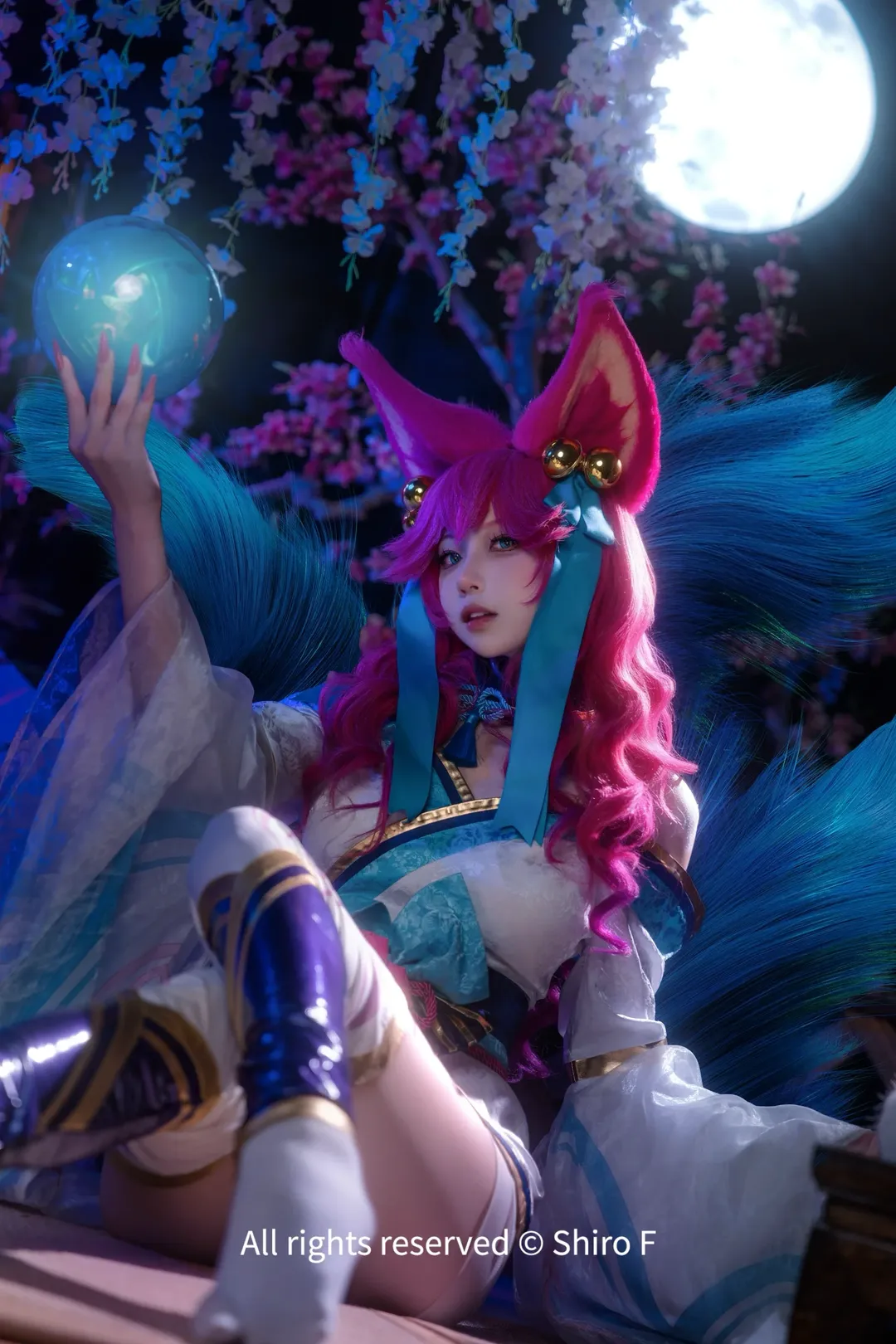 Azur Lane, Ahri cosplay, League of Legends, Elizabeth cosplay, Black stockings cosplay - Image 1
