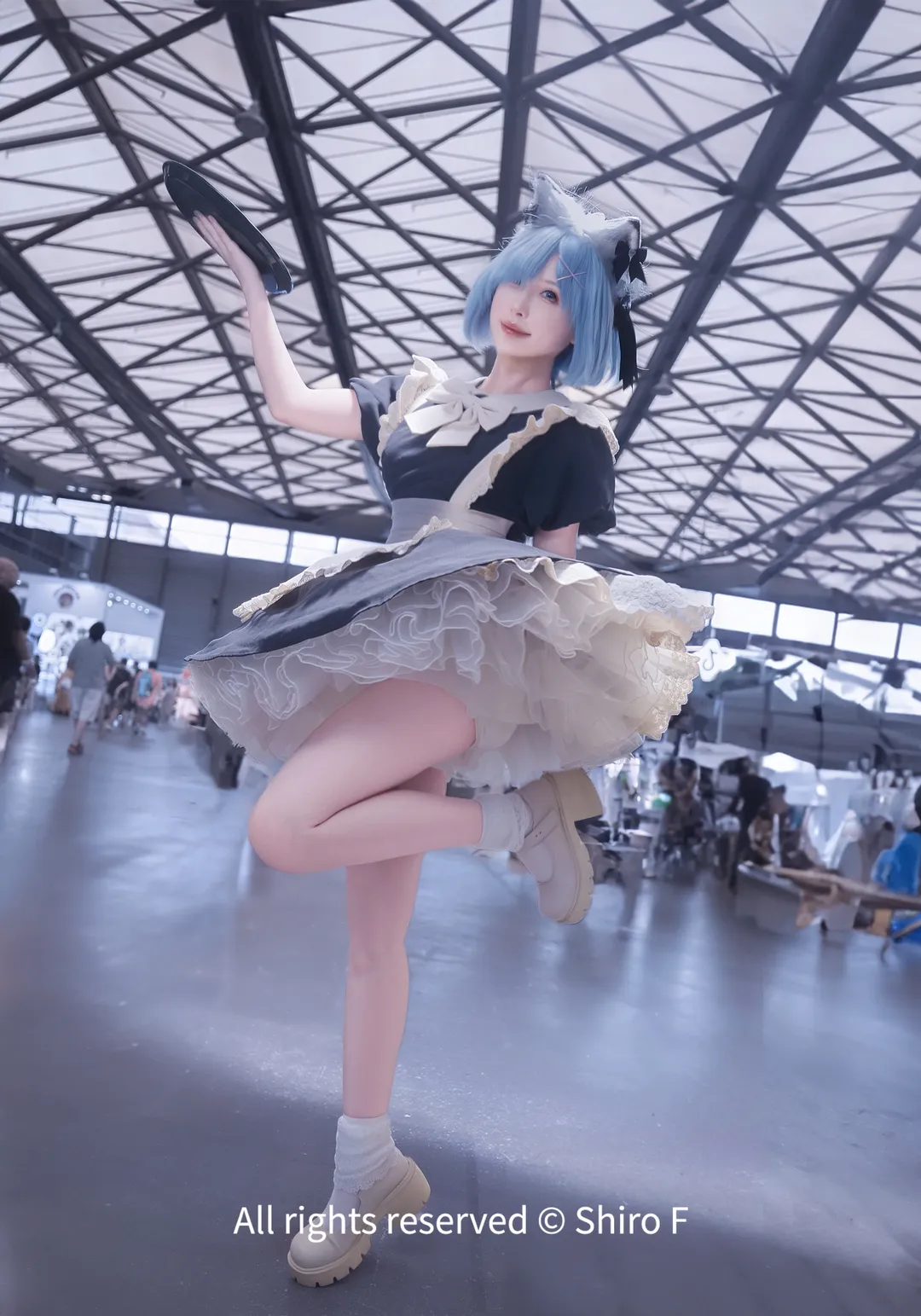 女仆装, 漫展场照, 蕾姆cos, 甜妹, 2025chinajoy - 第1张