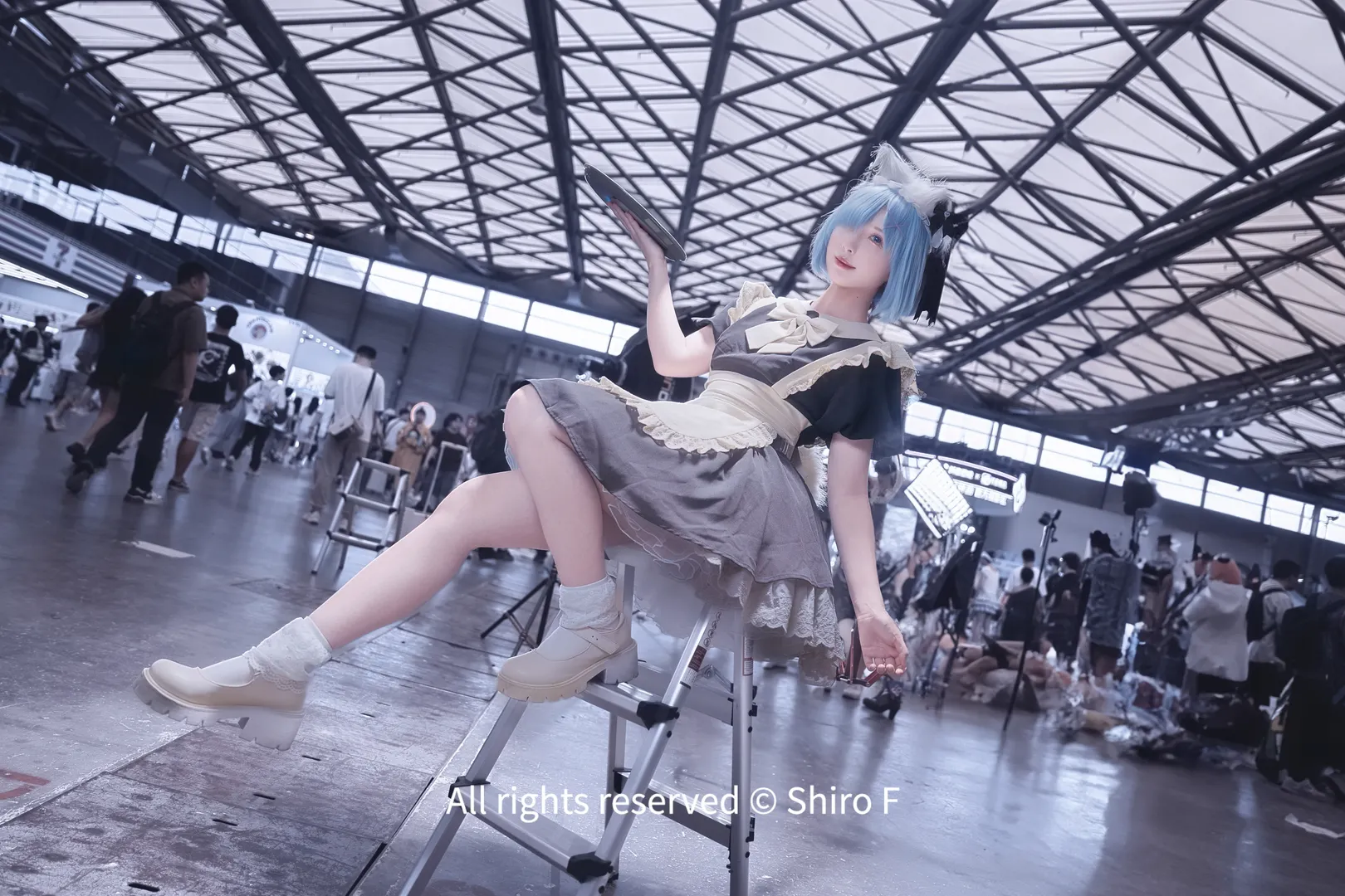 女仆装, 漫展场照, 蕾姆cos, 甜妹, 2025chinajoy