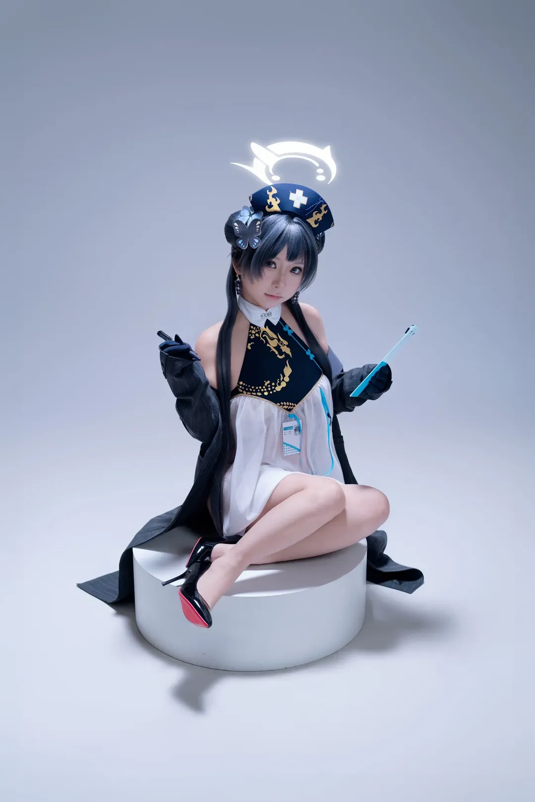 蔚蓝档案, 妃咲cos, cosplay摄影, 护士cos, 红底高跟鞋 - 第1张