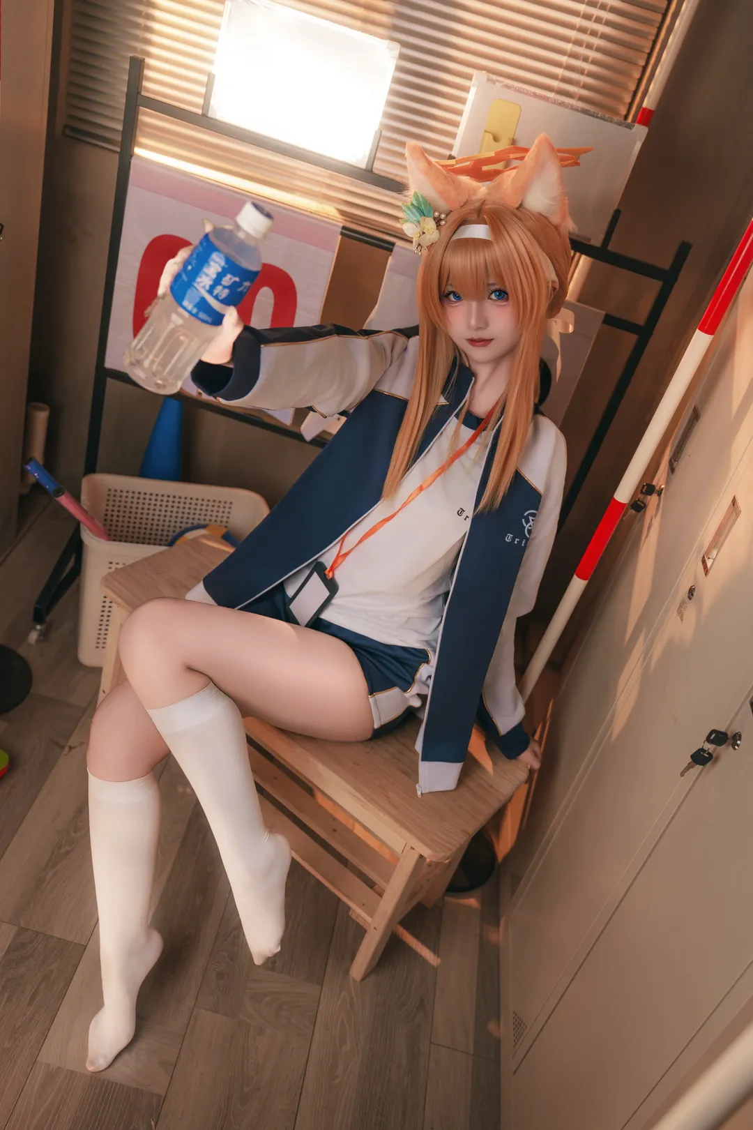 ブルーアーカイブ, 二次元コスプレ, マリーコスプレ, 白タイツコスプレ, スポーツウェアコーデ - 1枚目