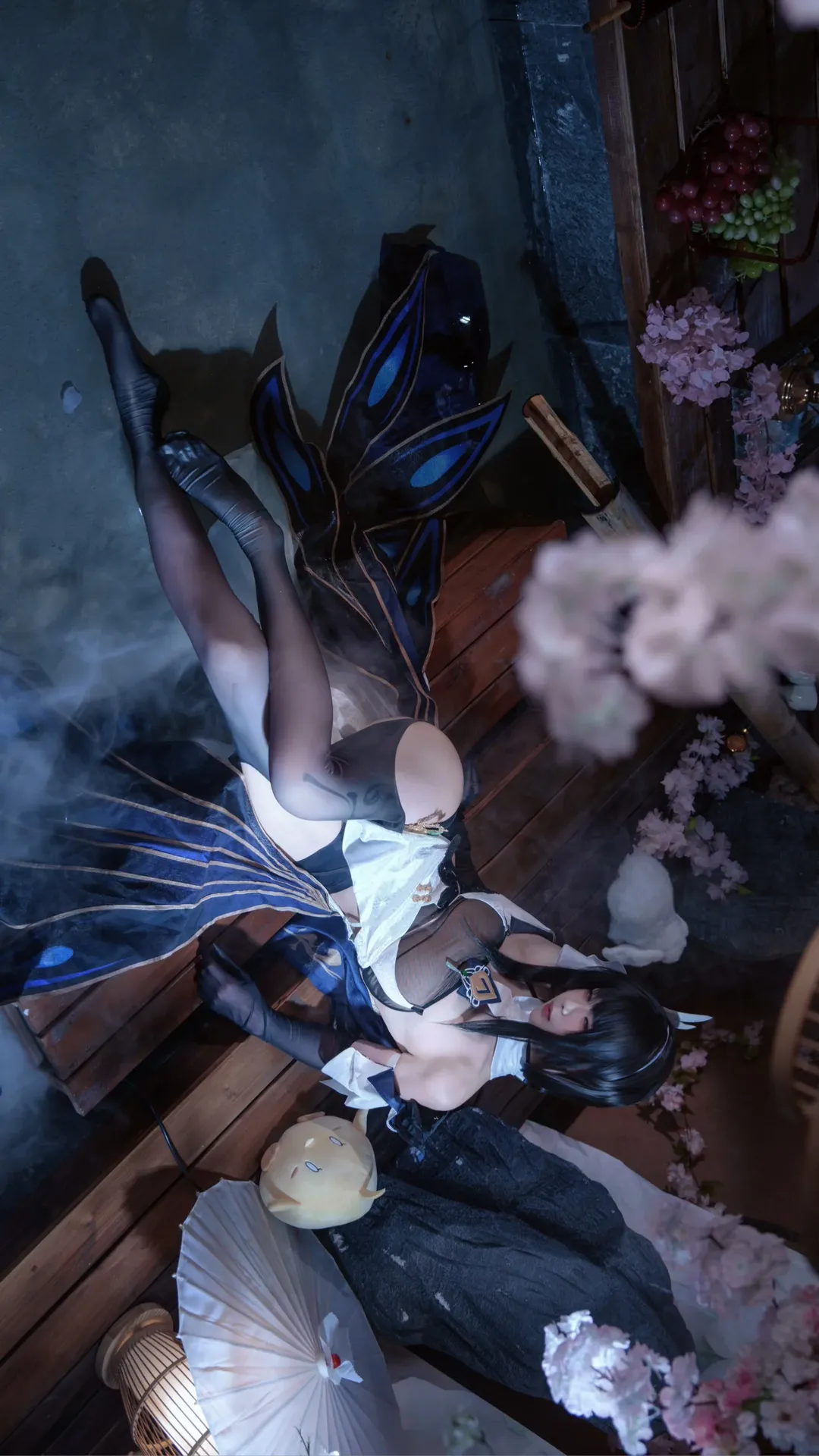 碧蓝航线, 古风cos, 镇海cos, 二次元cosplay摄影, 黑丝堆堆袜 - 第3张