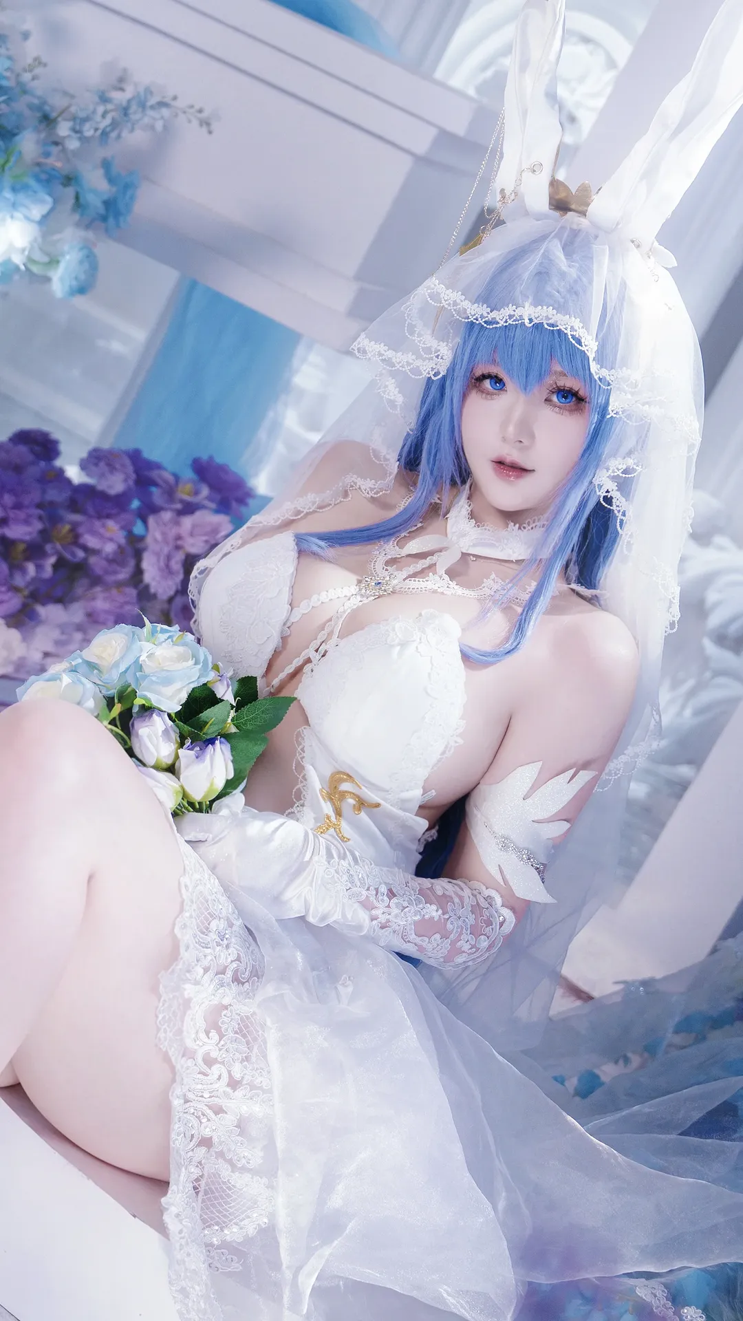 碧蓝航线, 花嫁cos, 新泽西cos, 二次元兔子, 大长腿cos - 第1张