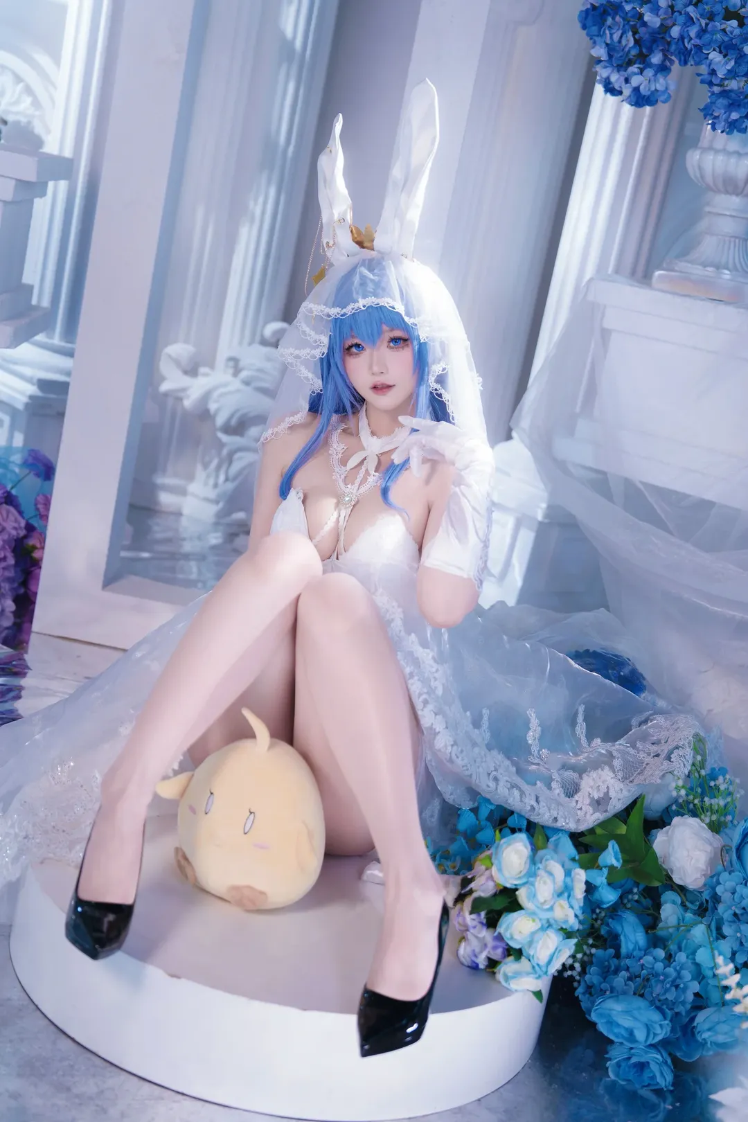 碧蓝航线, 花嫁cos, 新泽西cos, 白色婚纱, 肉丝cos