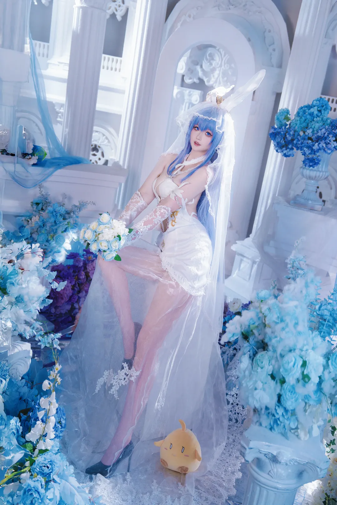碧蓝航线, 花嫁cos, 新泽西cos, 白色婚纱, 肉丝cos - 第3张