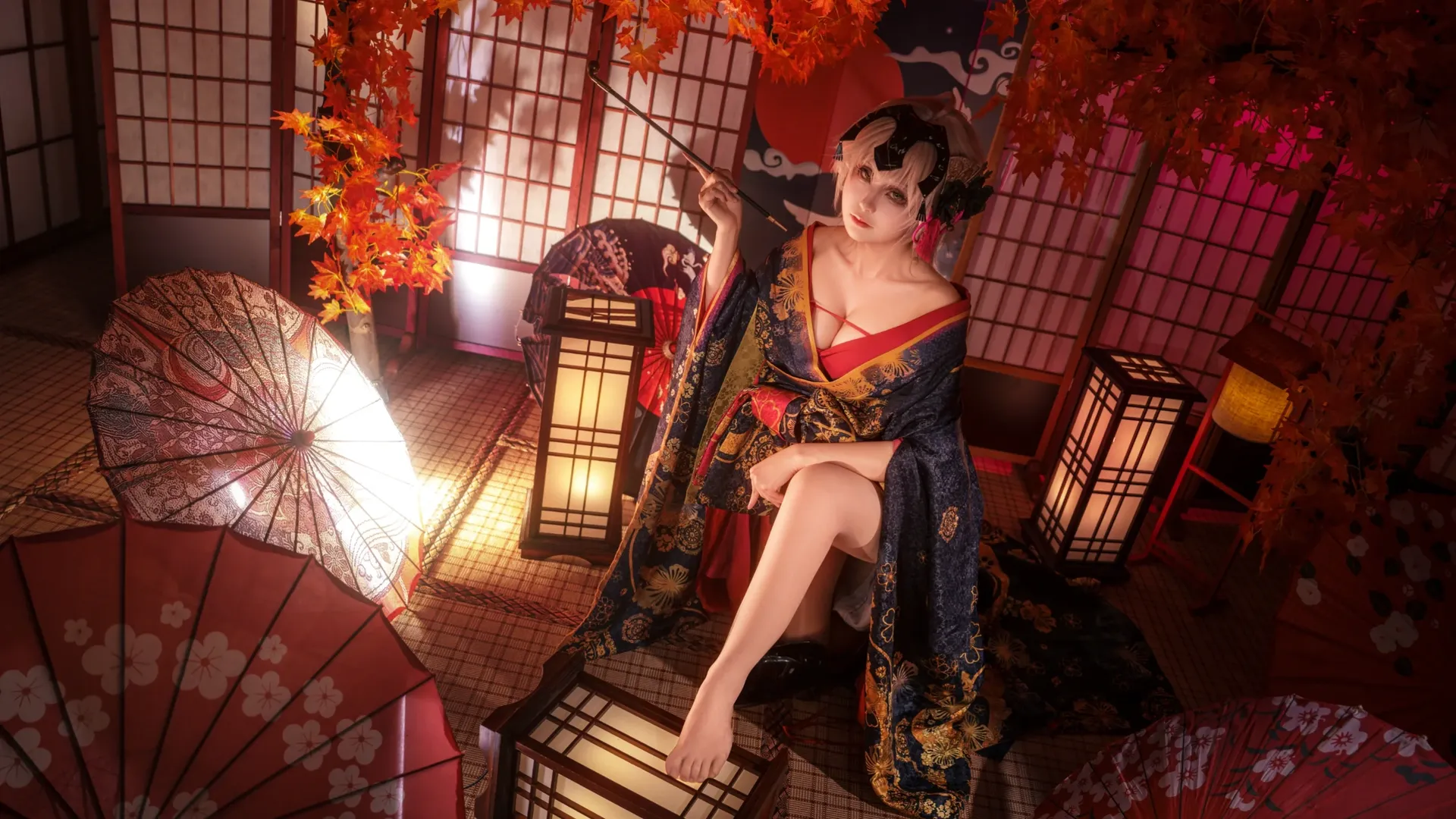 Fate/Grand Order, 日本風写真, 邪ンヌ コスプレ, 花魁着物, 和室のライティング