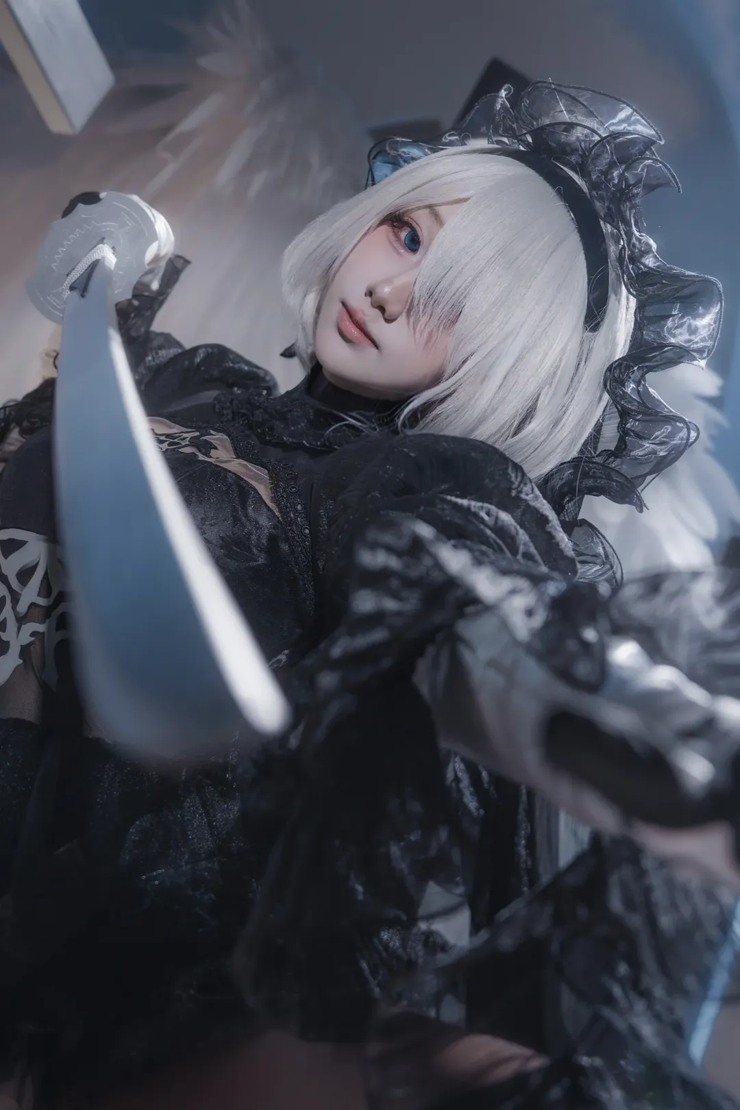 尼尔机械纪元, 氛围感写真, cosplay日常, 蕾丝穿搭, 2b cos