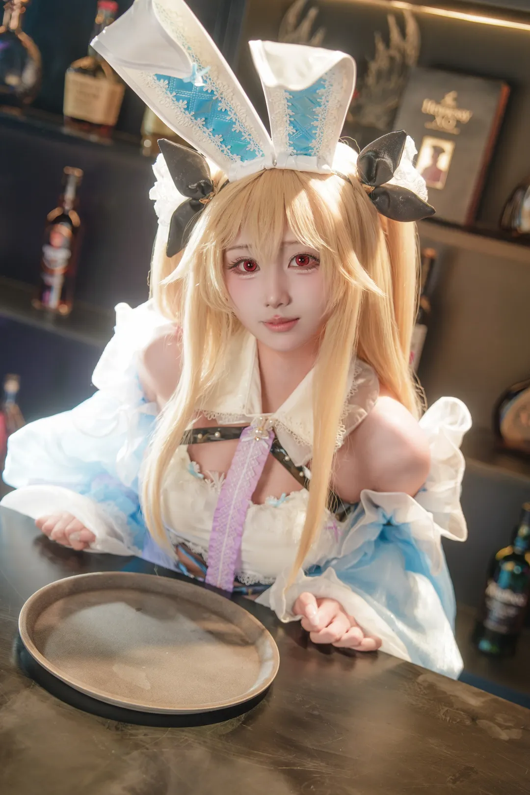 cosplay, 兔耳少女, 安克雷奇cos, 吧台摄影, 女装cos