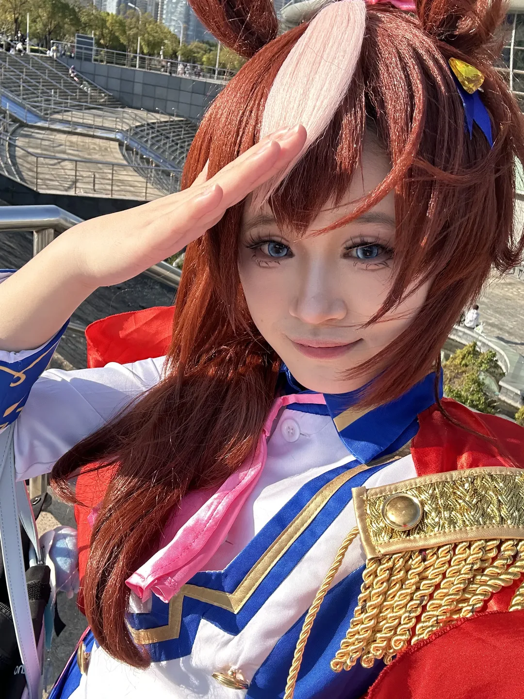 cosplay摄影, 赛马娘, 军装制服, 户外自拍, 东海帝王cos