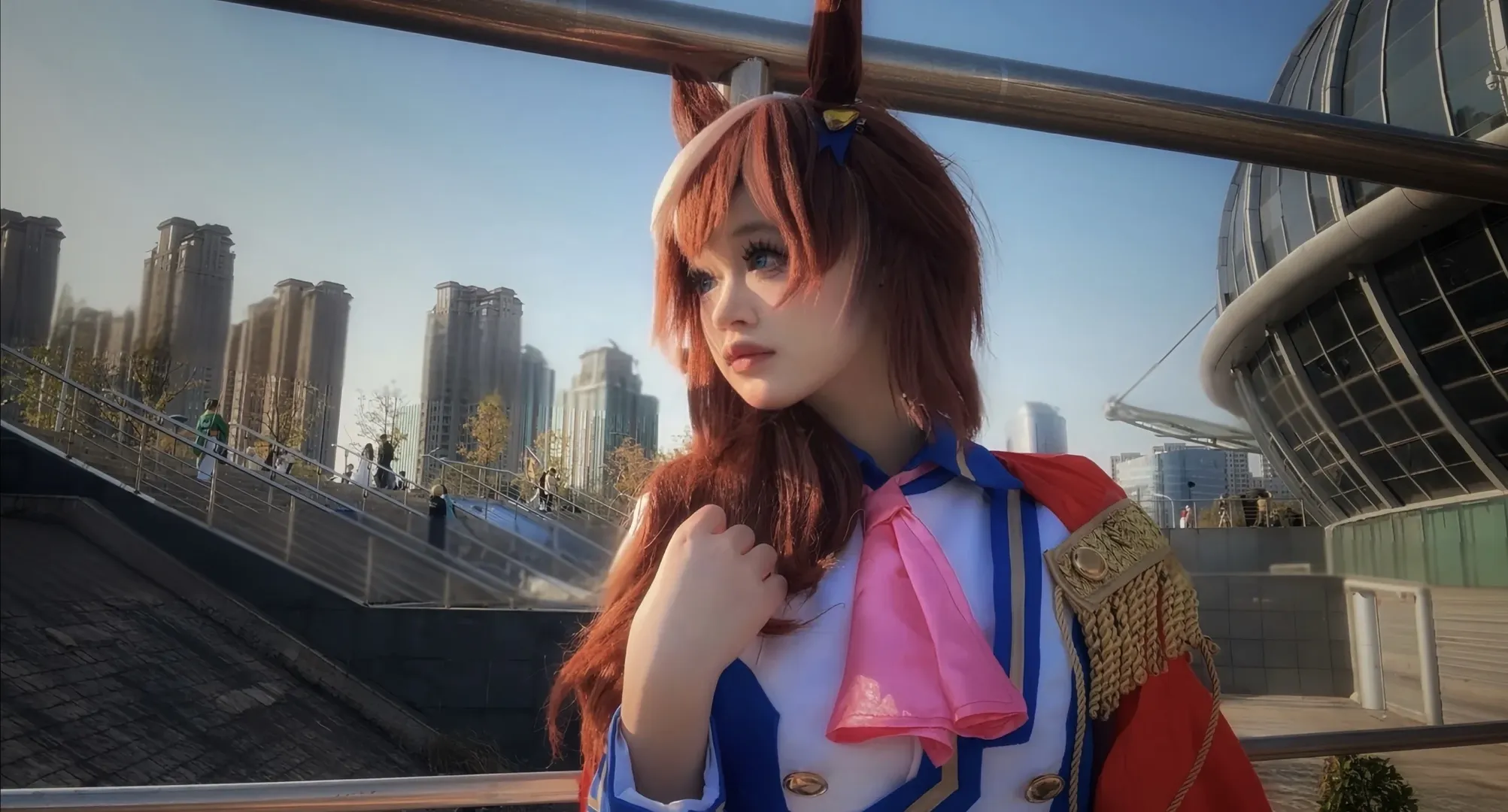 赛马娘, 制服写真, 户外外拍, 东海帝王cos, 城市天桥
