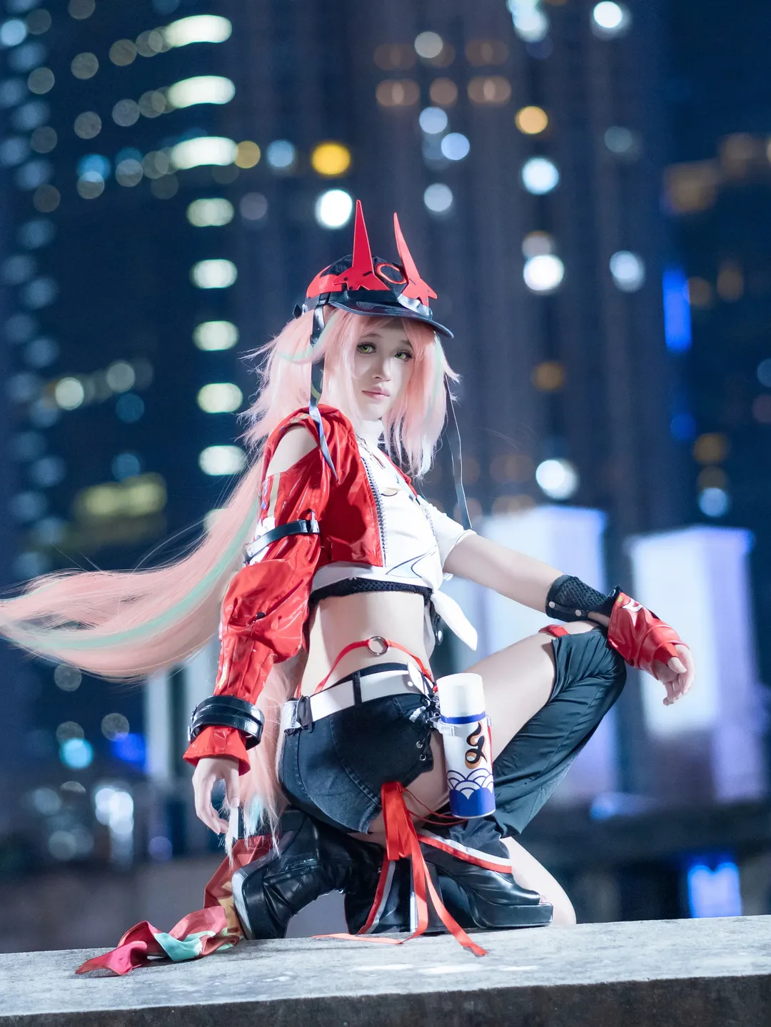 Honkai: Star Rail, Outdoor photography, Anime cosplay, Night view cosplay, Rappa cosplay