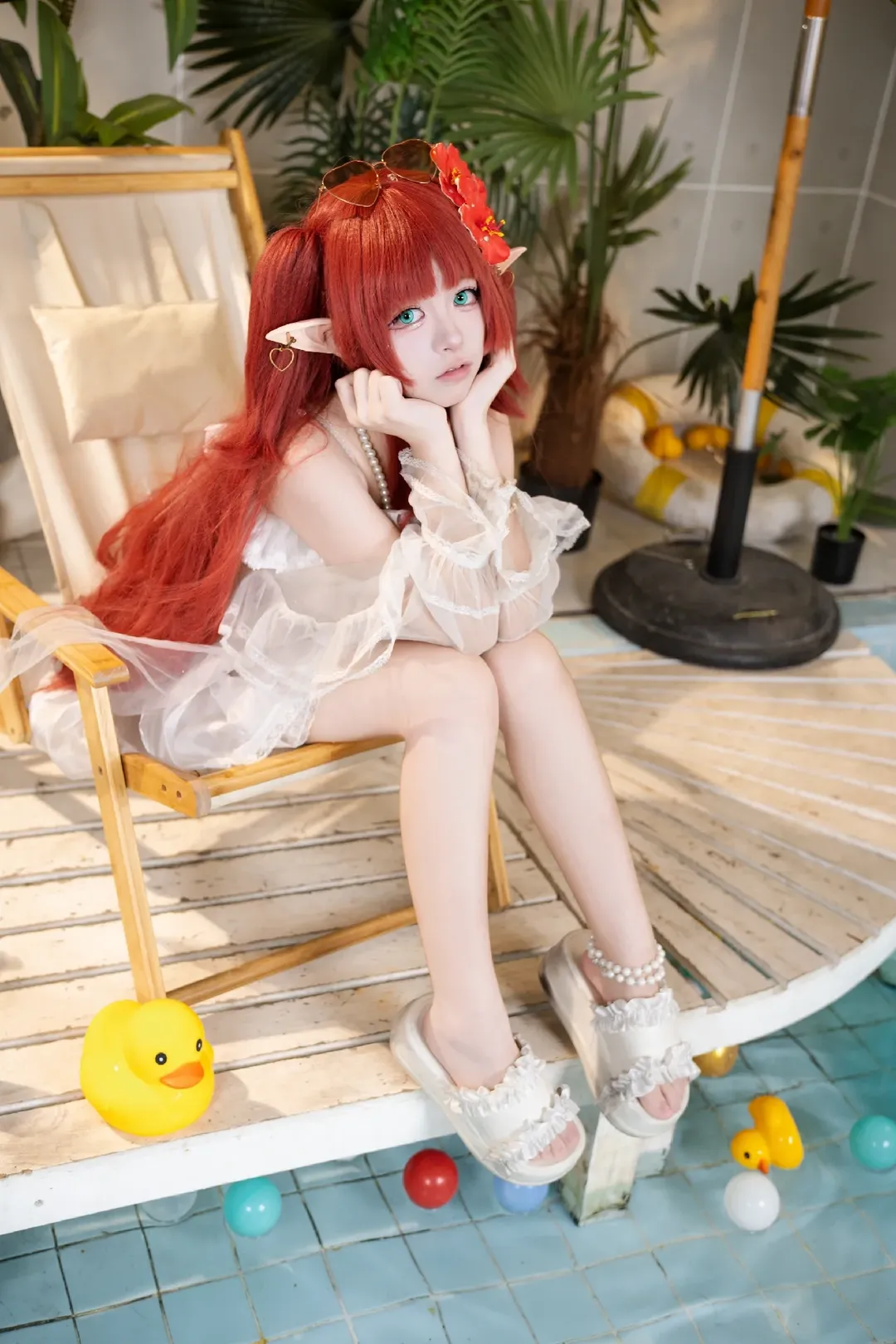 cosplay, 明日方舟, 夏日写真, 精灵耳, 桃金娘cos - 第2张