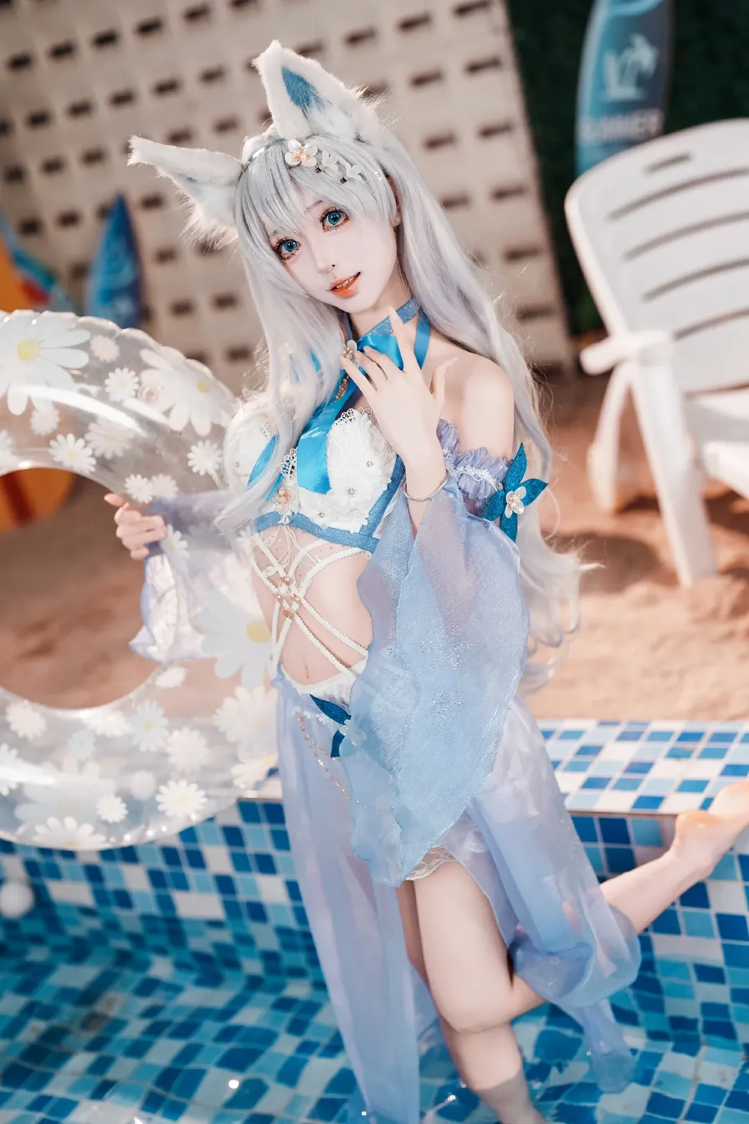碧蓝航线, 泳装, 信浓cos, 兽耳, 夏日