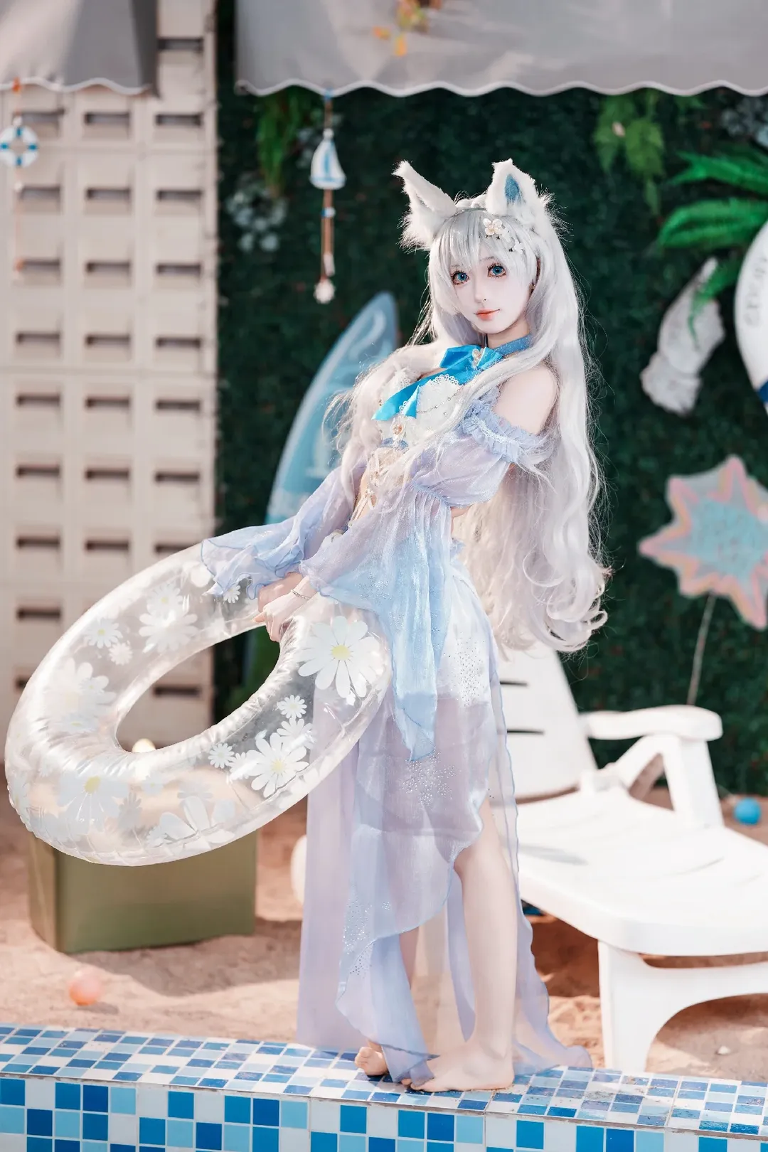 碧蓝航线, 泳装, 信浓cos, 兽耳, 夏日 - 第3张