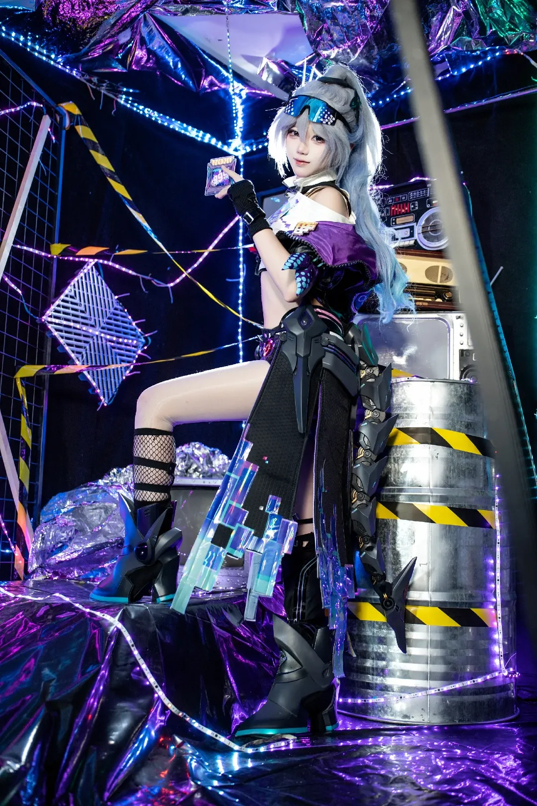 2D, Honkai: Star Rail, Cyberpunk, Silver Wolf cosplay, Cosplay photography