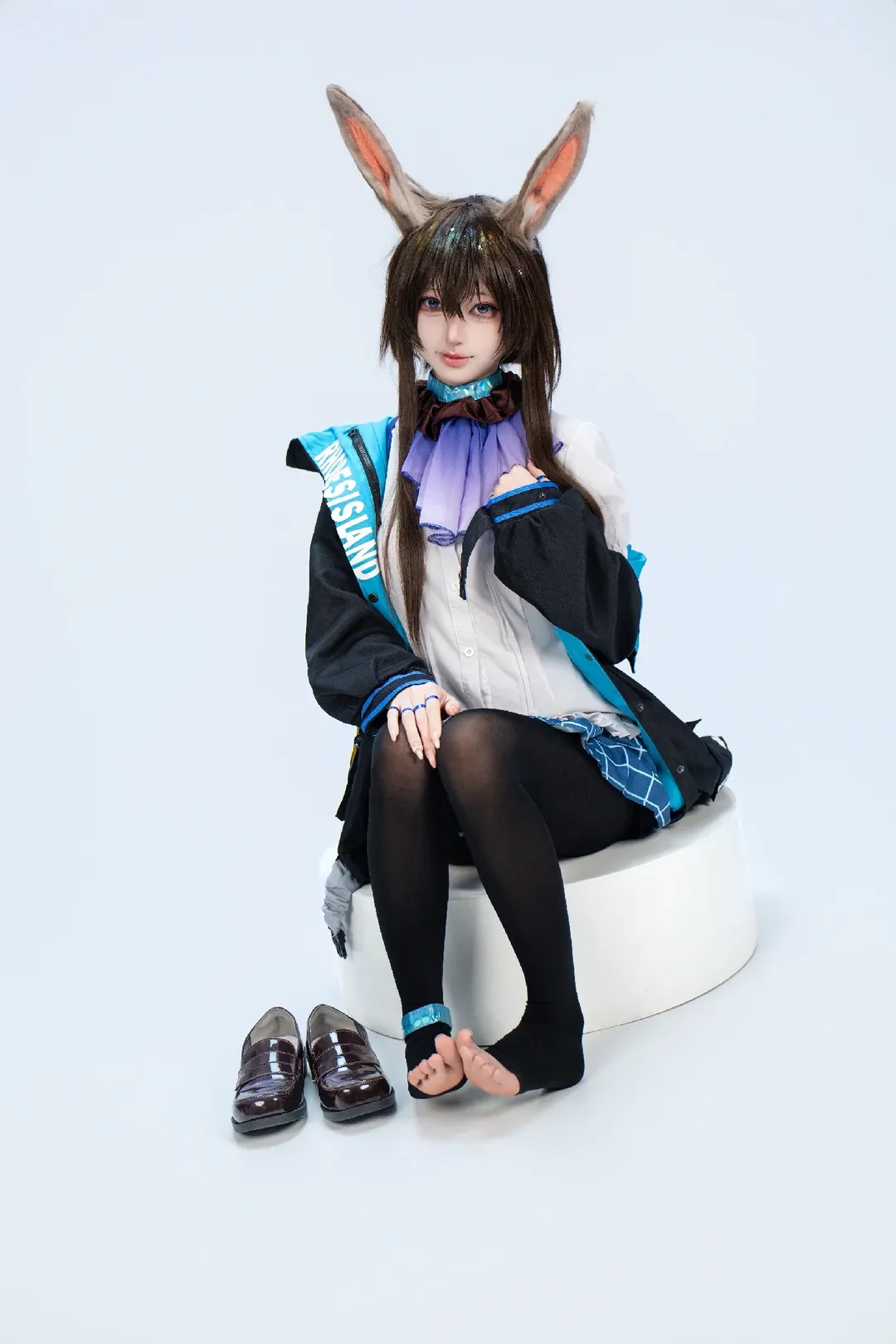 cosplay, 明日方舟, 阿米娅cos, 黑丝, 兔耳妆造 - 第1张