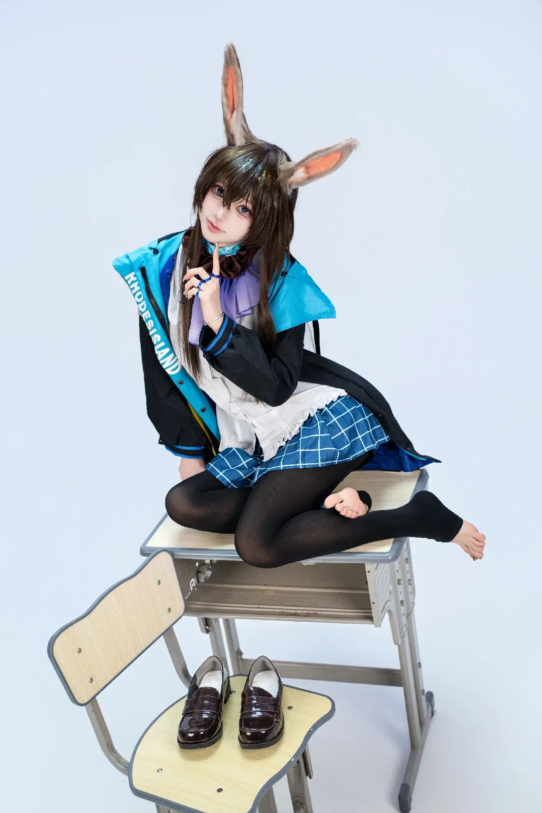 アークナイツ, アーミヤ コスプレ, 学園風コスプレ, 黒タイツ コーデ, バニーガール - 1枚目