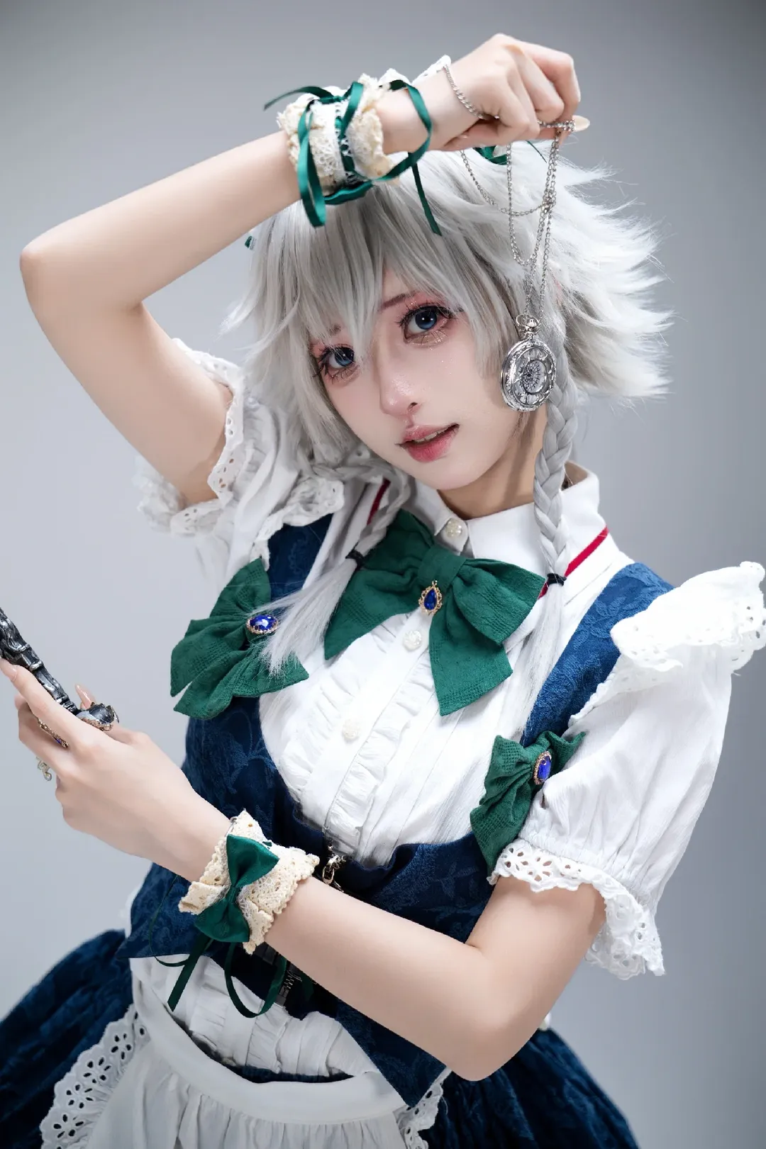 东方Project, 白丝, 十六夜咲夜cos, 银发cosplay, 女仆装cos - 第2张