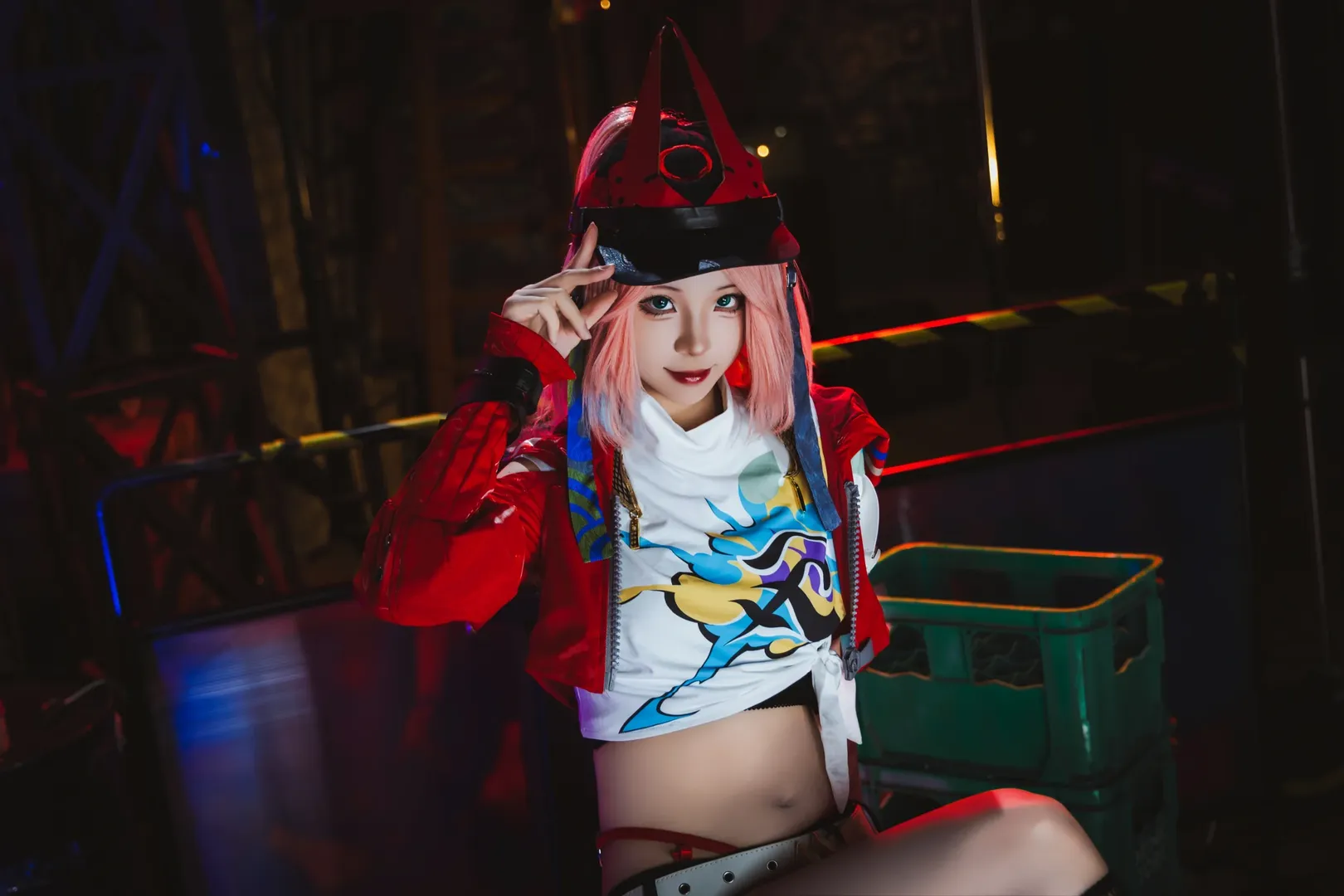 Honkai: Star Rail, Portrait photography, Rappa cosplay, Street style cosplay, Skateboard prop