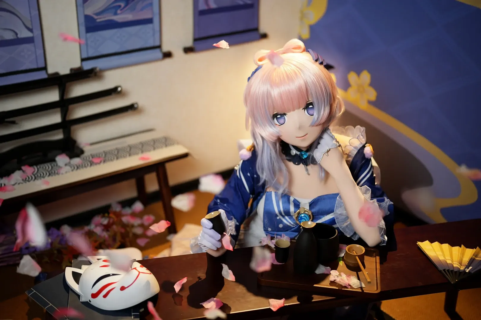原神, 珊瑚宫心海cos, 白丝, 生日贺图, kigurumi - 第6张