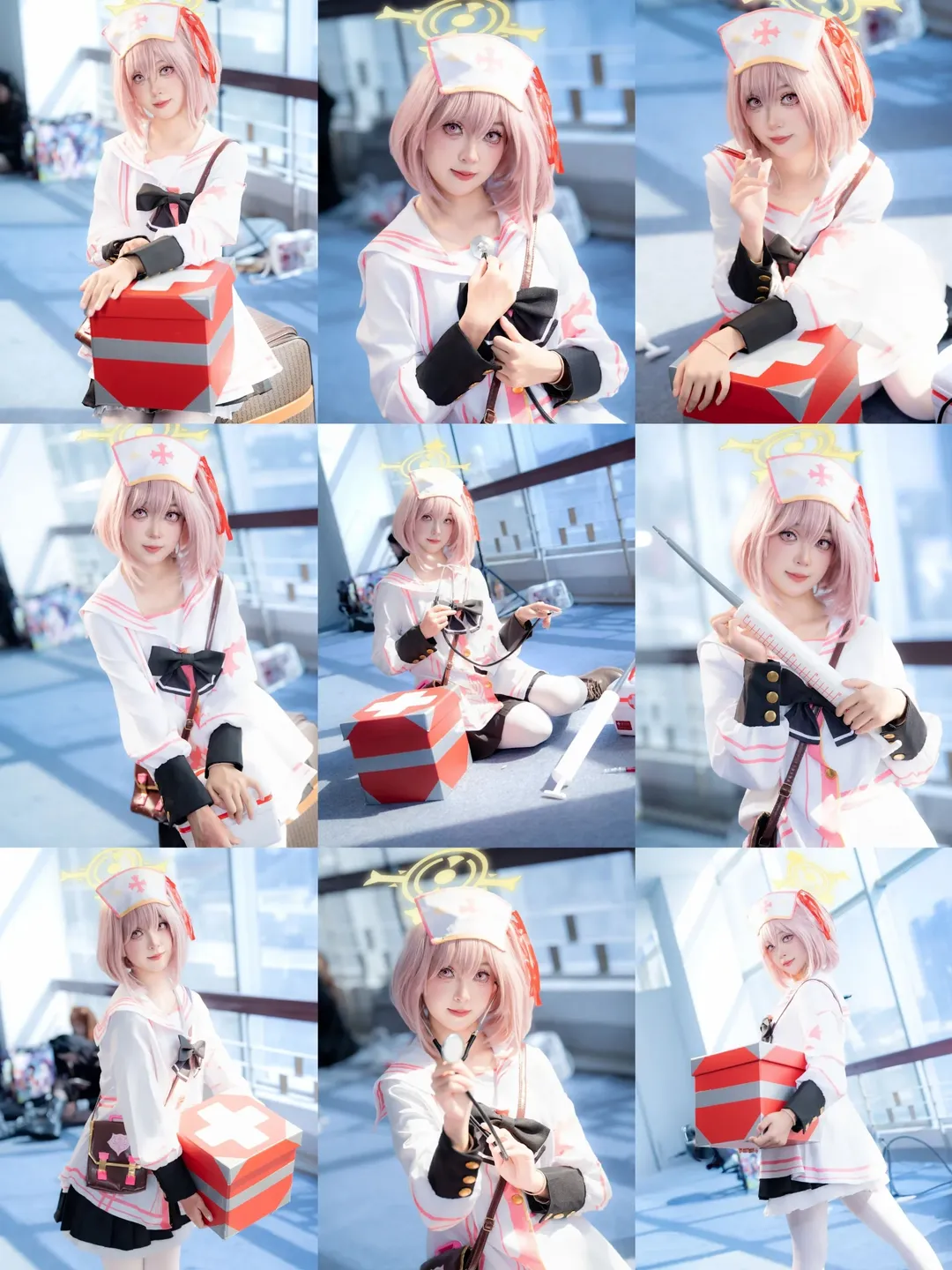 ブルーアーカイブ, イベント写真, セリナ コスプレ, 白タイツコスプレ, ナースコスプレ - 1枚目