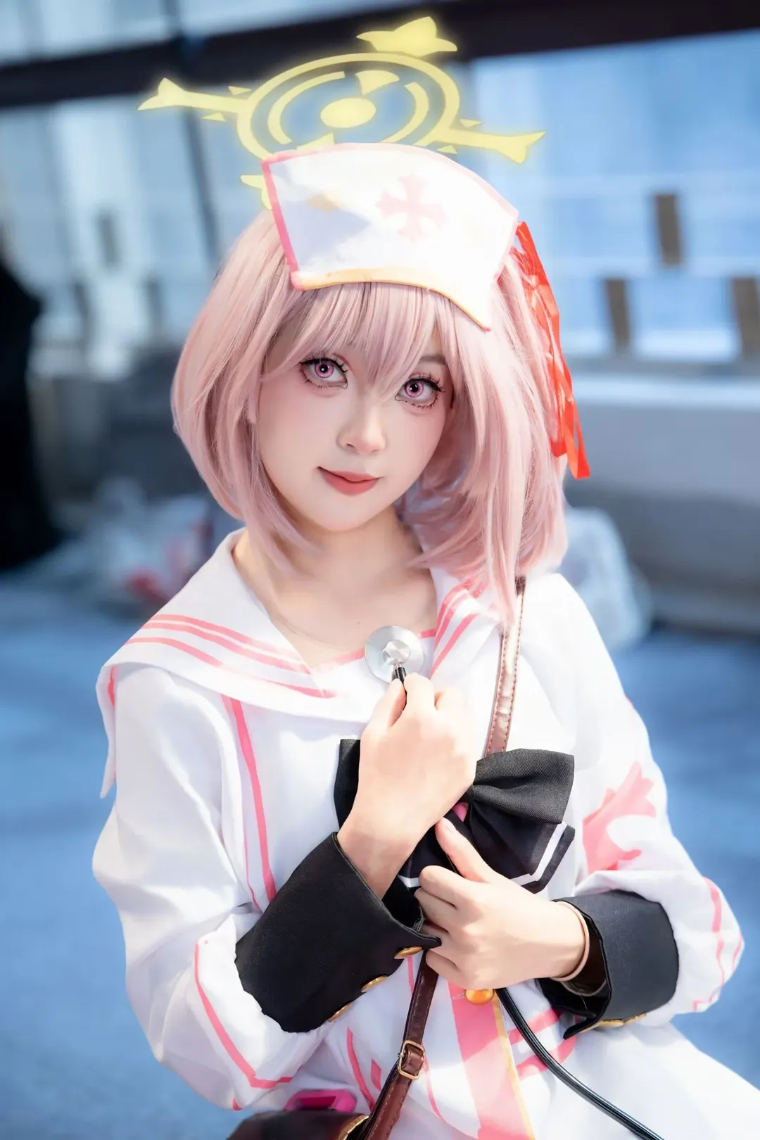 ブルーアーカイブ, イベント写真, セリナ コスプレ, 白タイツコスプレ, ナースコスプレ - 7枚目