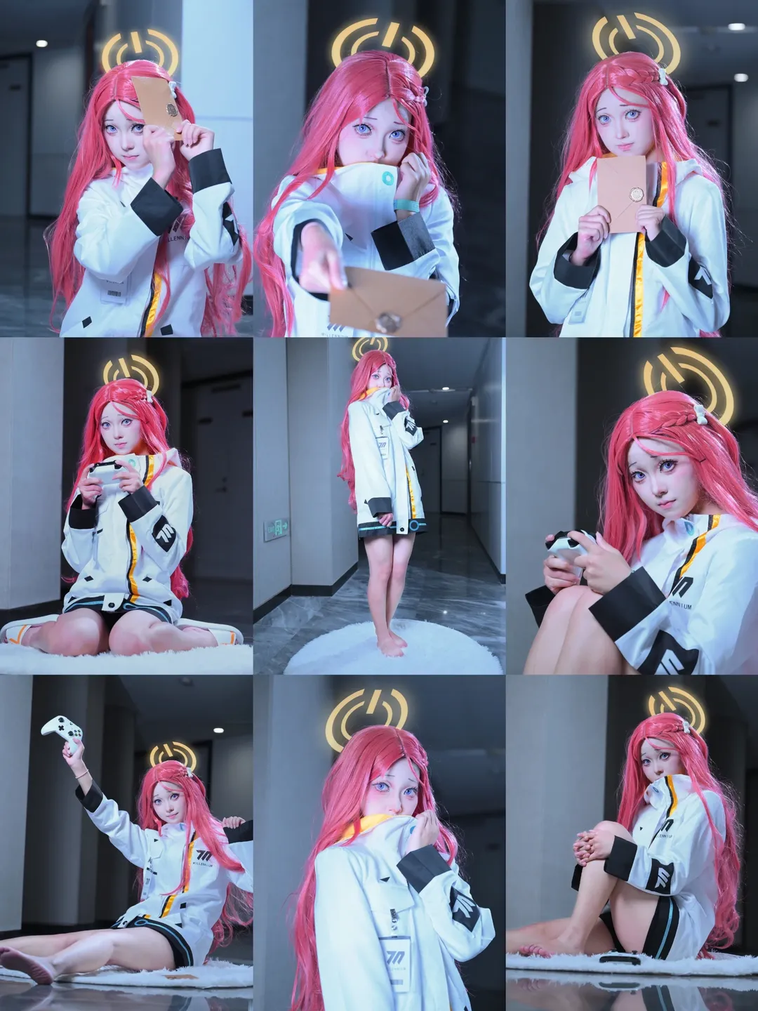 碧蓝档案, cosplay摄影, 柚子cos, 游戏部日常, 光环特效 - 第1张