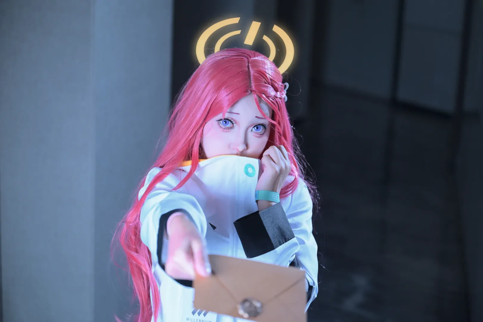碧蓝档案, cosplay摄影, 柚子cos, 游戏部日常, 光环特效 - 第4张