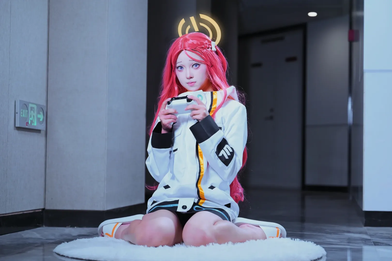 碧蓝档案, cosplay摄影, 柚子cos, 游戏部日常, 光环特效 - 第6张