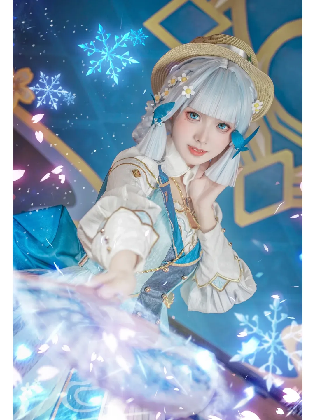 Genshin Impact, Genshin Impact cosplay, Ayaka cosplay, Self-photo studio visit, cosplay white tights - Image 3