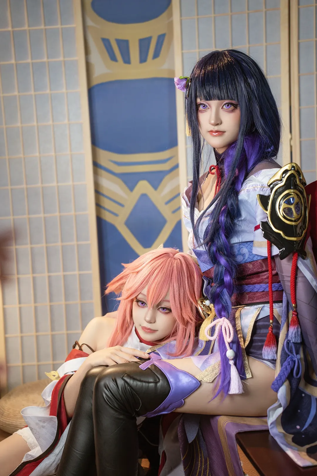 原神, 八重神子cos, cosplay摄影, 自拍馆, 雷电将军cos