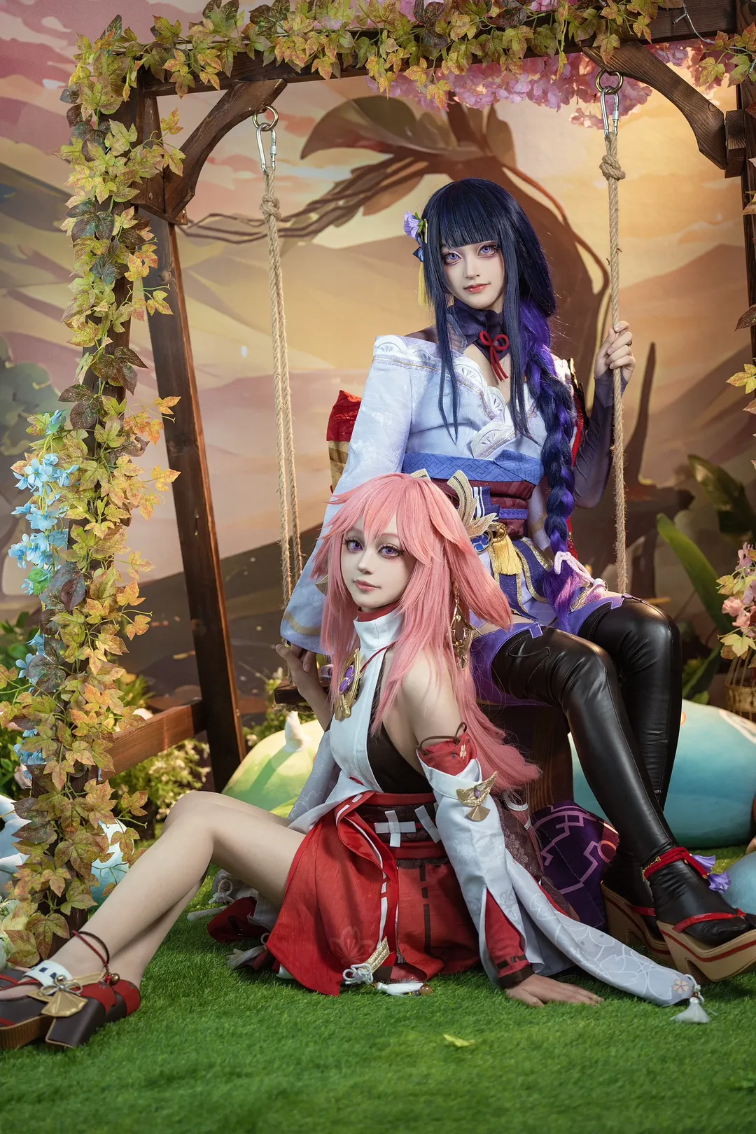 原神, 八重神子cos, cosplay摄影, 自拍馆, 雷电将军cos - 第3张