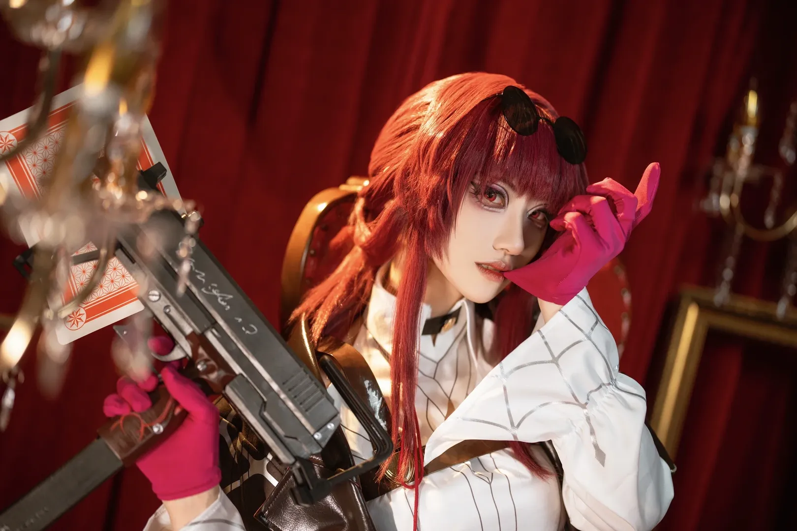 崩壊：スターレイル, カフカ コスプレ, コスプレ撮影, ストッキングコーデ, 赤髪のガンナー - 2枚目