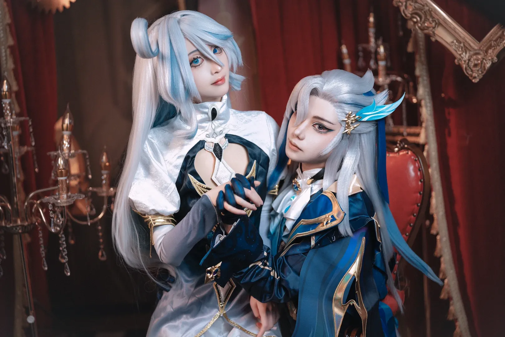 原神, 芙卡洛斯cos, 双人cosplay, 上海自拍馆, 那维莱特cos - 第1张