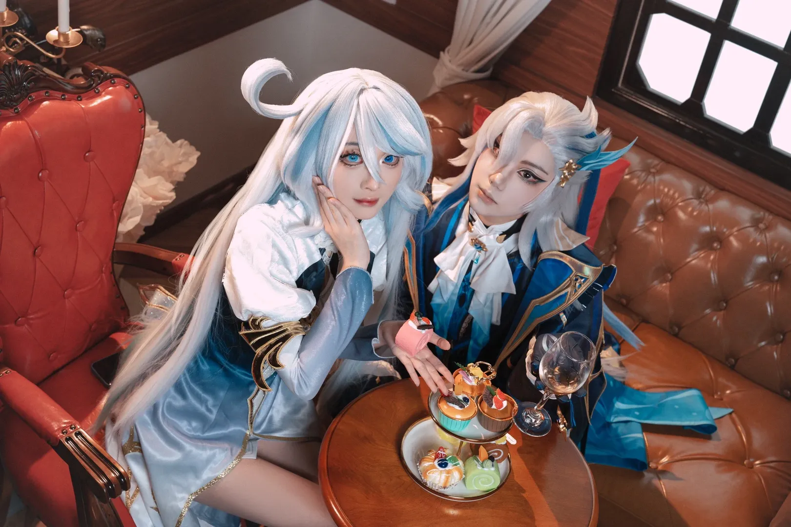 原神, 芙卡洛斯cos, 双人cosplay, 上海自拍馆, 那维莱特cos - 第5张