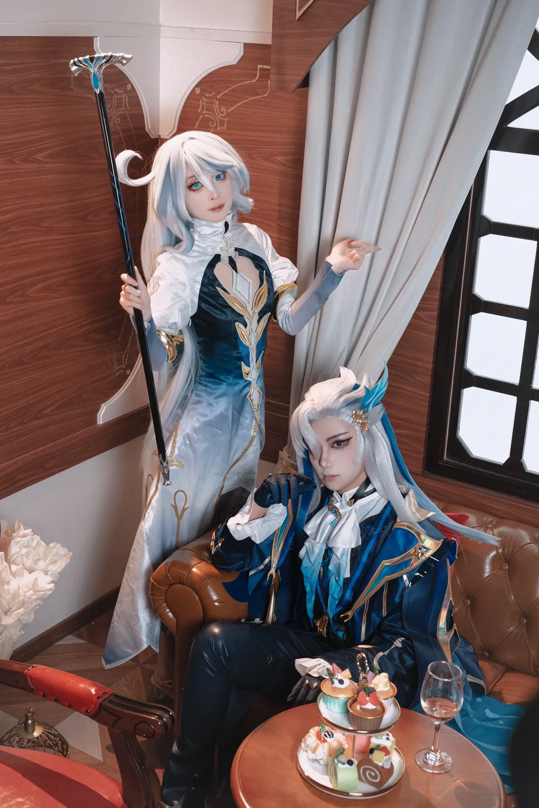 原神, 芙卡洛斯cos, 双人cosplay, 上海自拍馆, 那维莱特cos - 第6张