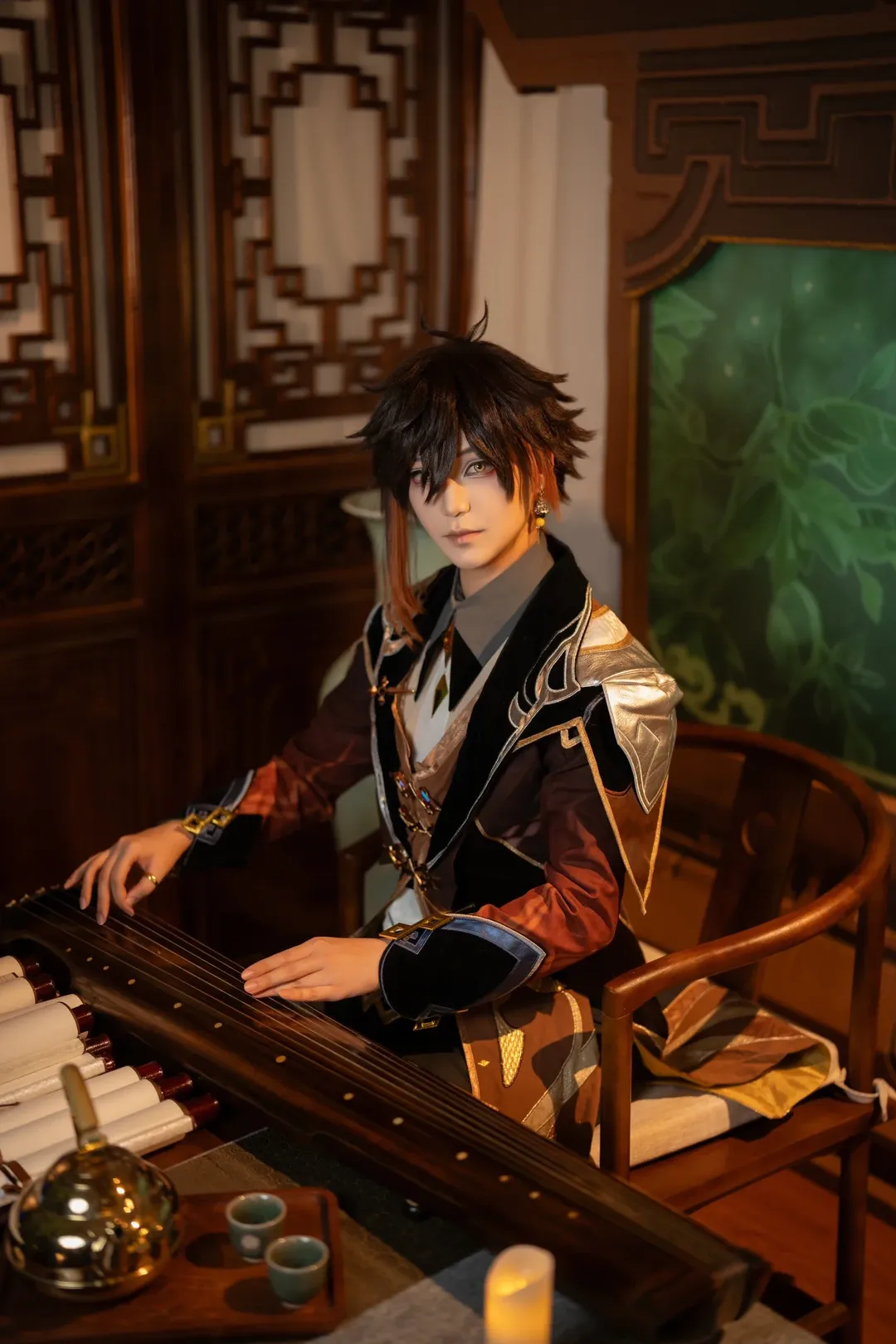 原神, 中式古风, cosplay摄影, 自拍馆, 钟离cos - 第2张