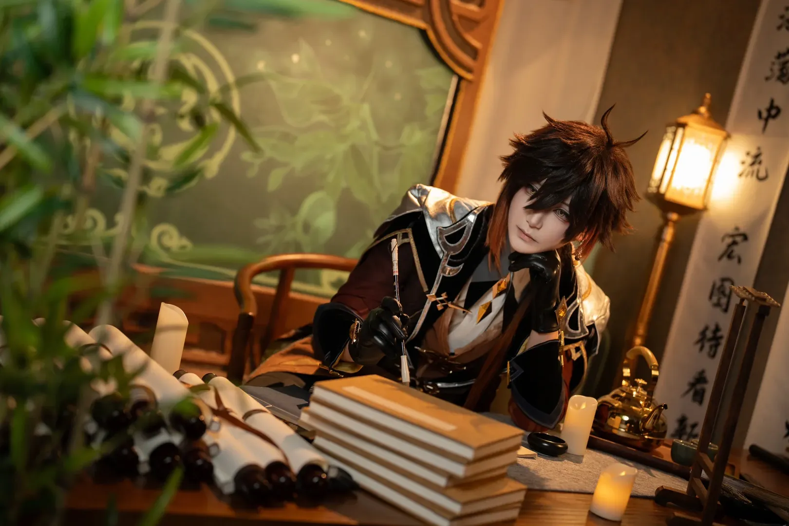 原神, 中式古风, cosplay摄影, 自拍馆, 钟离cos - 第3张