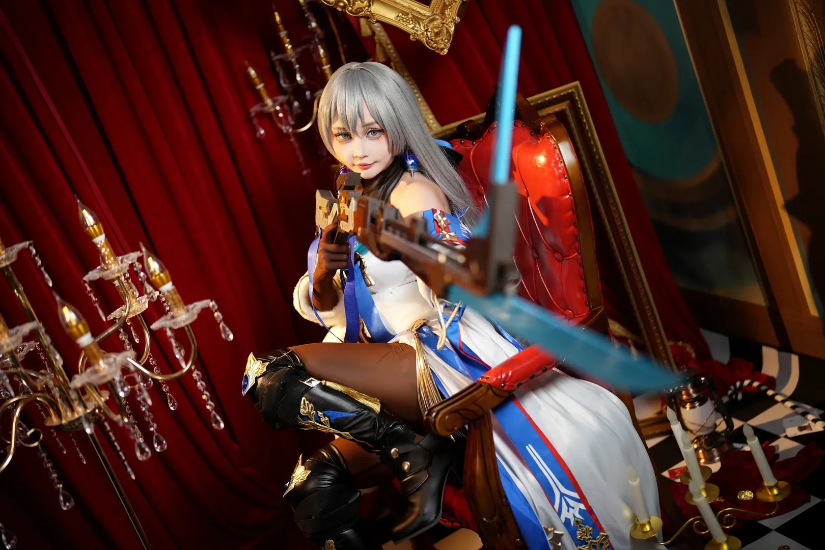 cosplay, 崩坏星穹铁道, 布洛妮娅cos, 丝袜穿搭, 银鬃铁卫 - 第1张