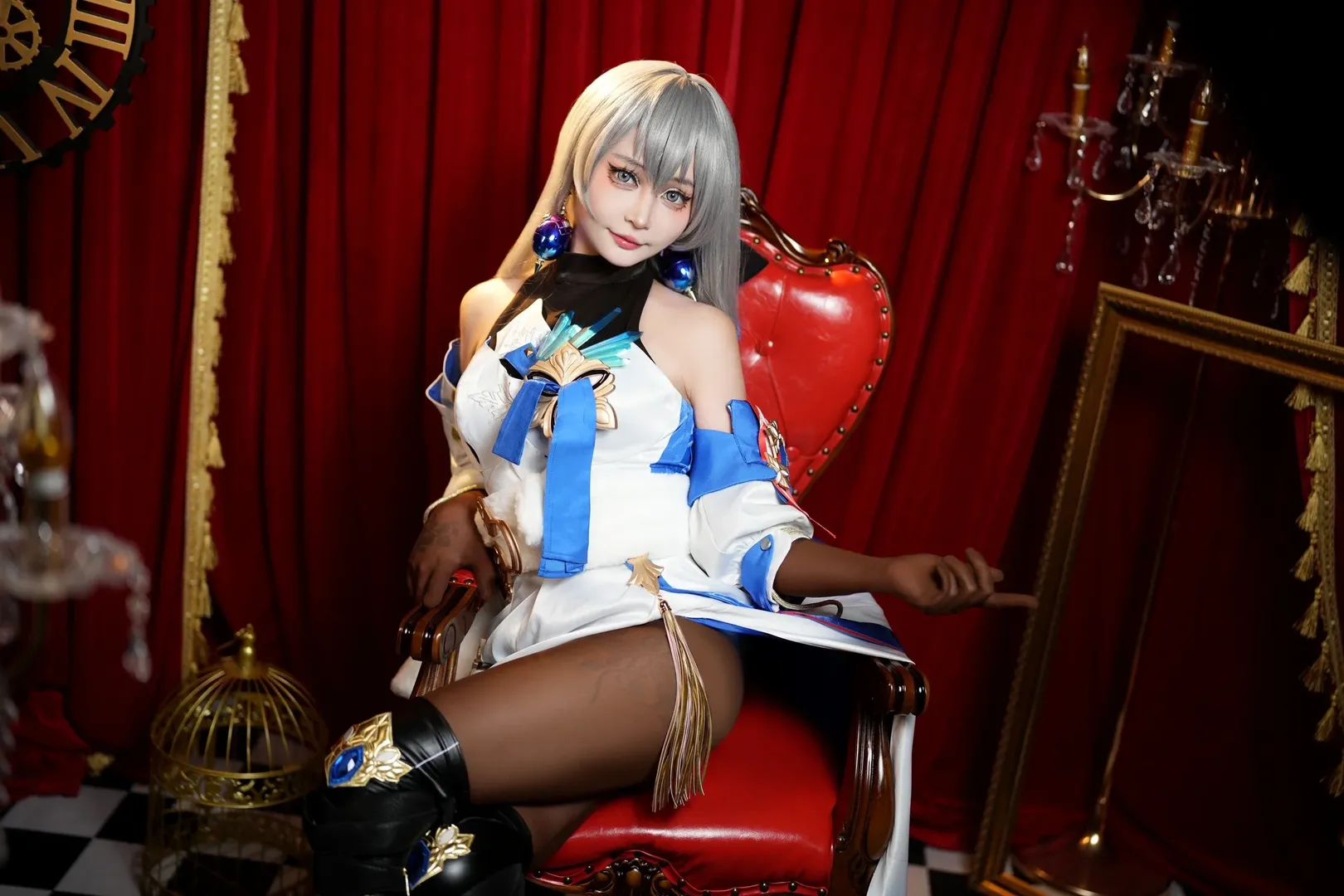 cosplay, 崩坏星穹铁道, 布洛妮娅cos, 丝袜穿搭, 银鬃铁卫 - 第4张