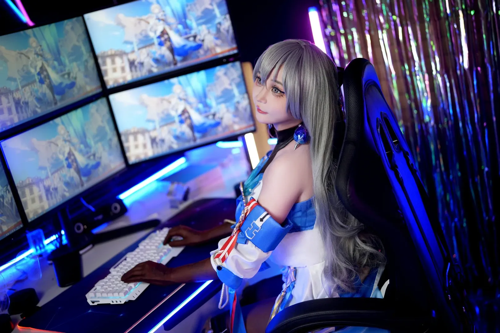 cosplay, 崩坏星穹铁道, 布洛妮娅cos, 丝袜穿搭, 银鬃铁卫 - 第6张