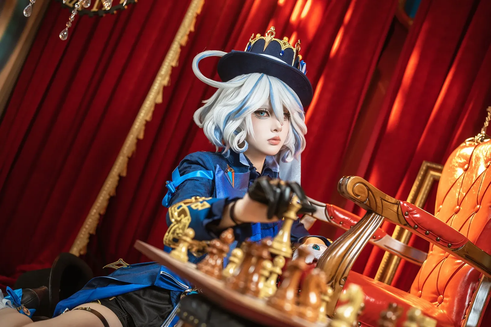 原神, cosplay, 芙宁娜cos, 白丝穿搭, 高质感cos - 第5张