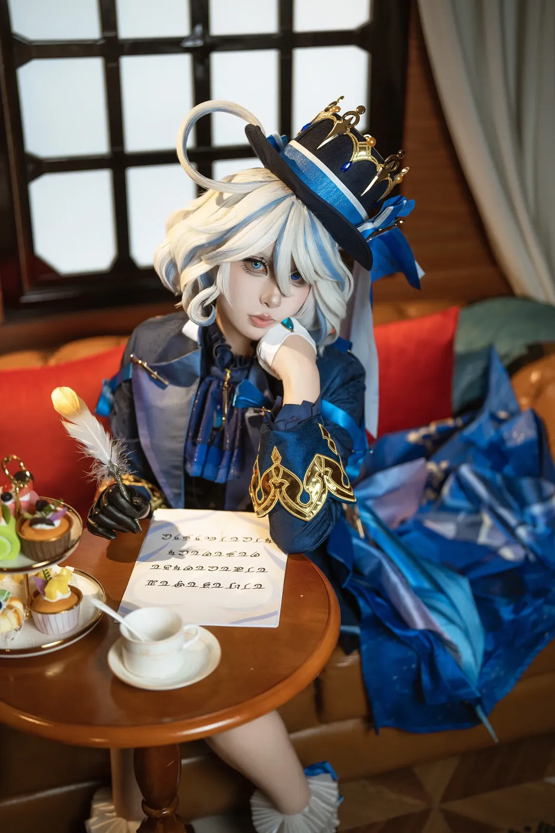 原神, cosplay, 芙宁娜cos, 白丝穿搭, 高质感cos - 第6张